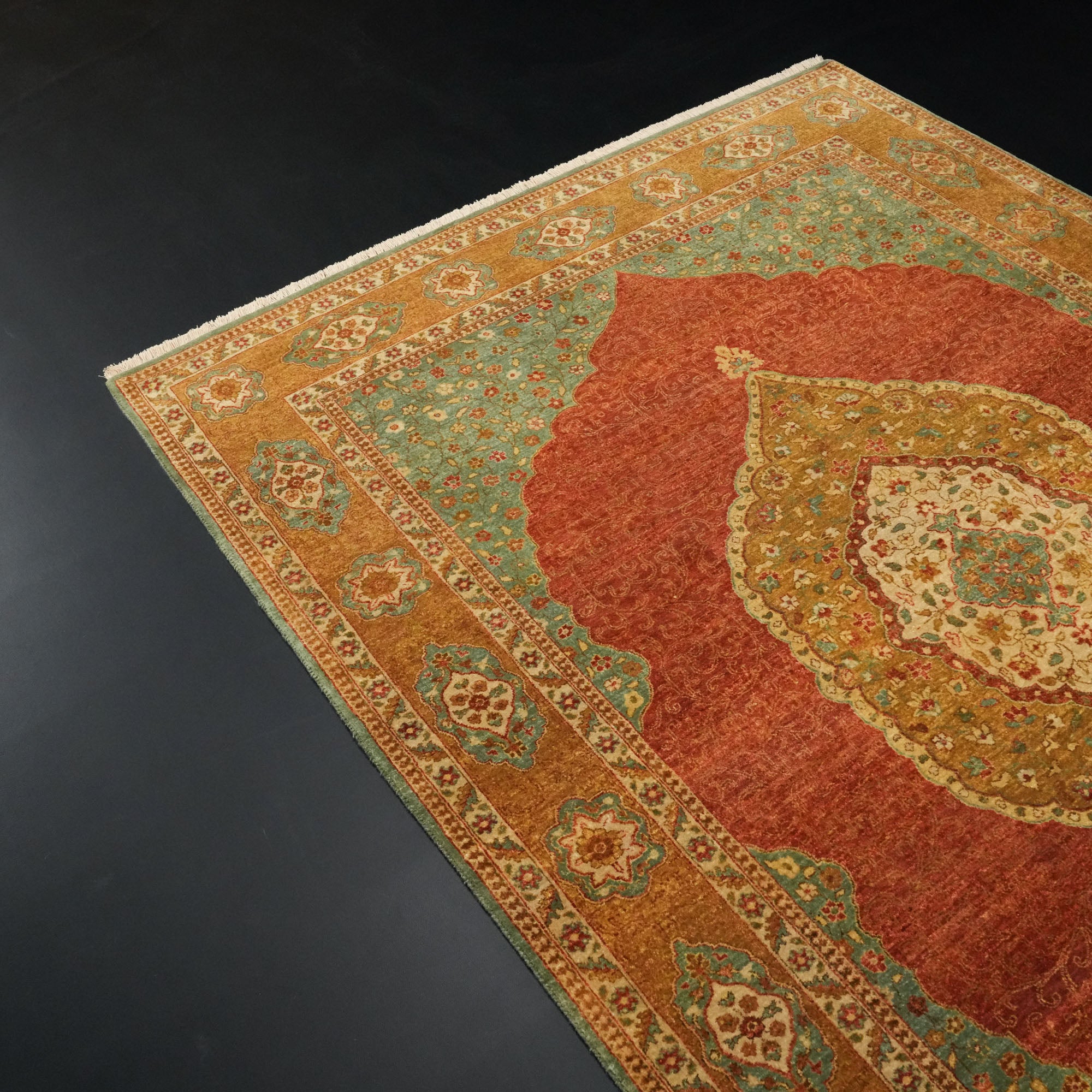 Obra Series Handwoven Anatolian Patterned Root Dyed Wool Rug