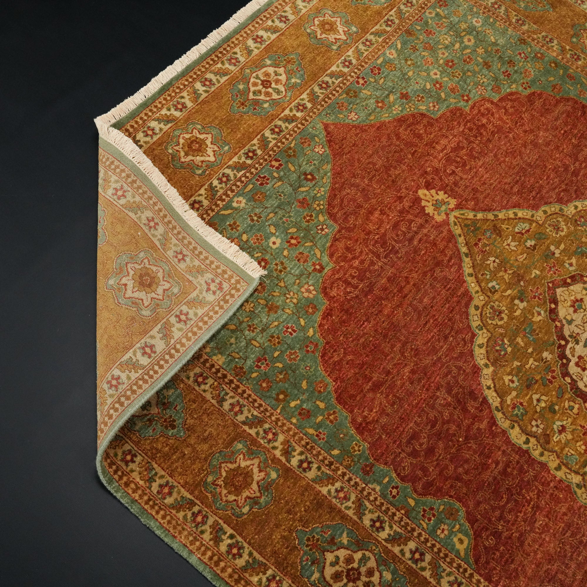 Obra Series Handwoven Anatolian Patterned Root Dyed Wool Rug