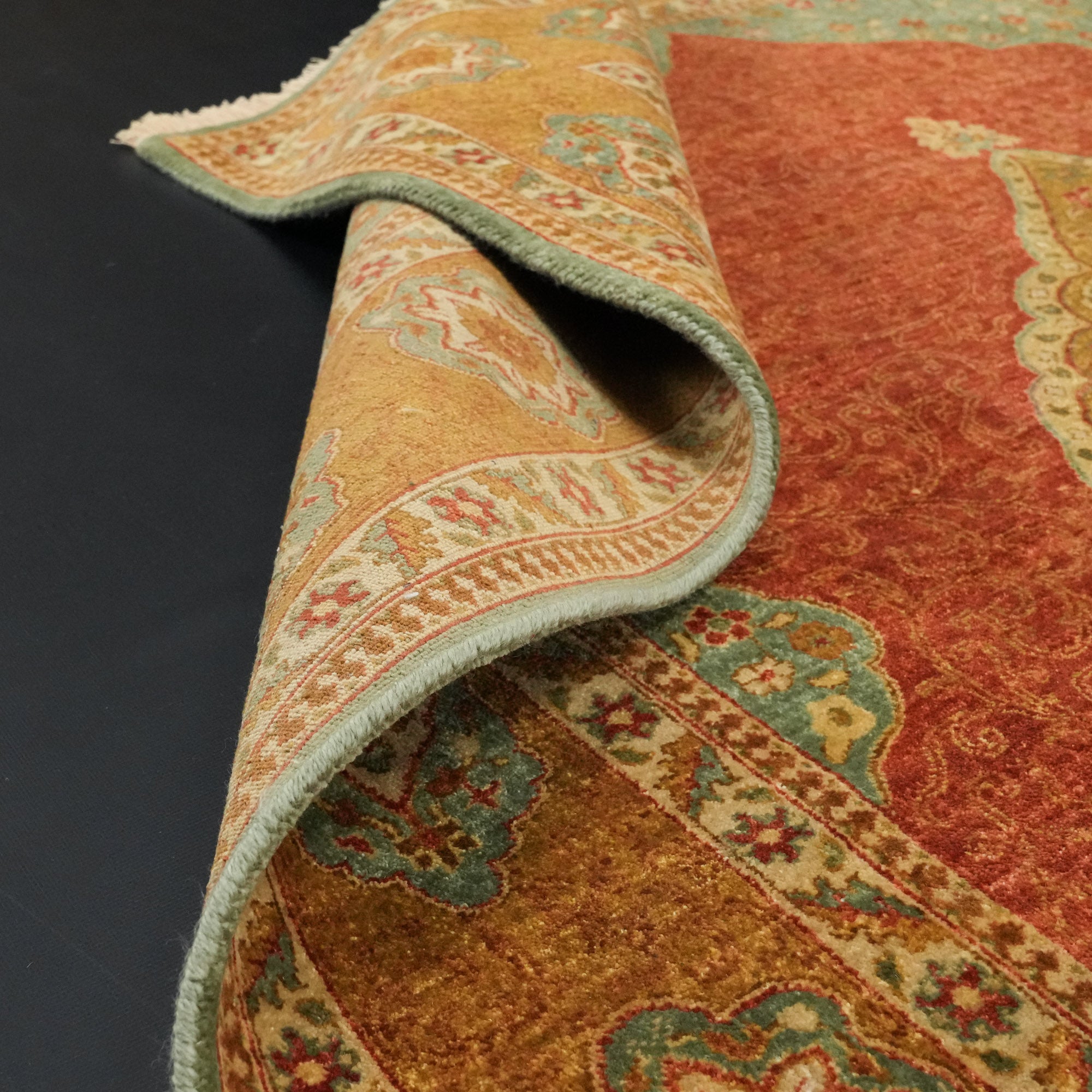 Obra Series Handwoven Anatolian Patterned Root Dyed Wool Rug