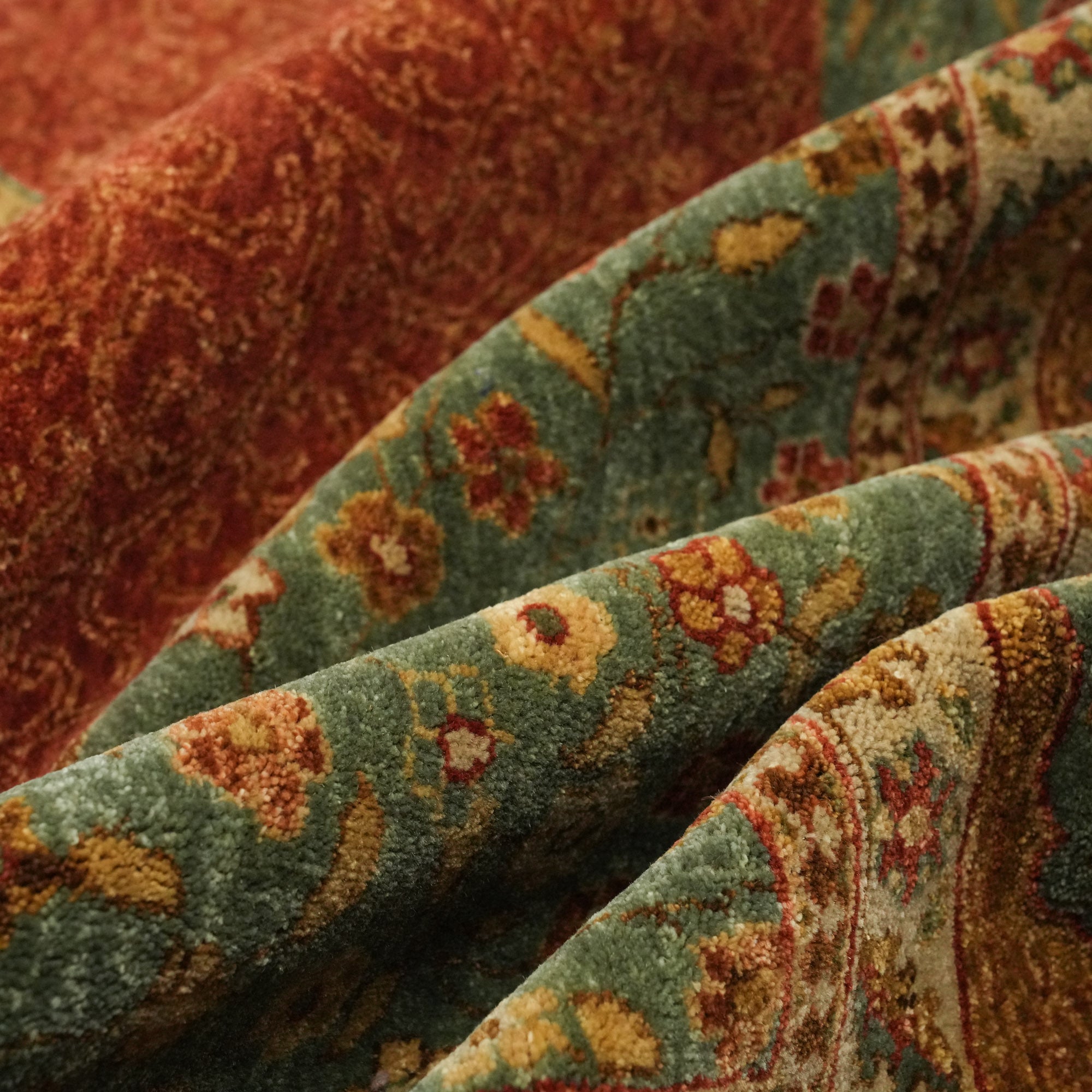 Obra Series Handwoven Anatolian Patterned Root Dyed Wool Rug