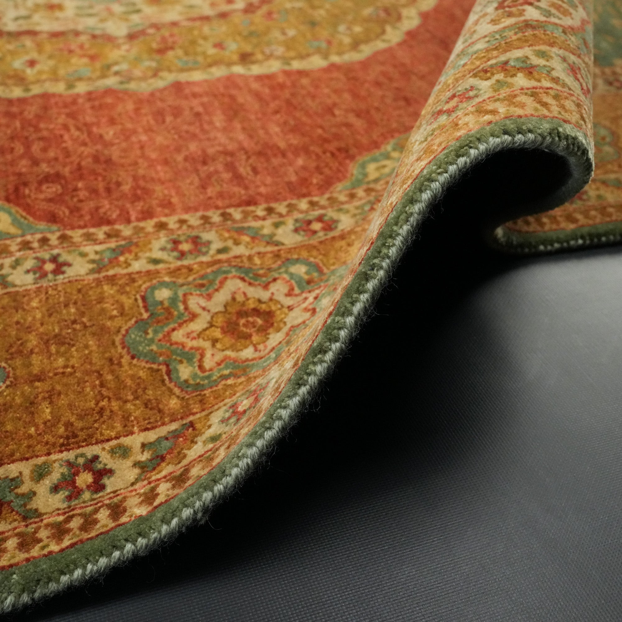 Obra Series Handwoven Anatolian Patterned Root Dyed Wool Rug