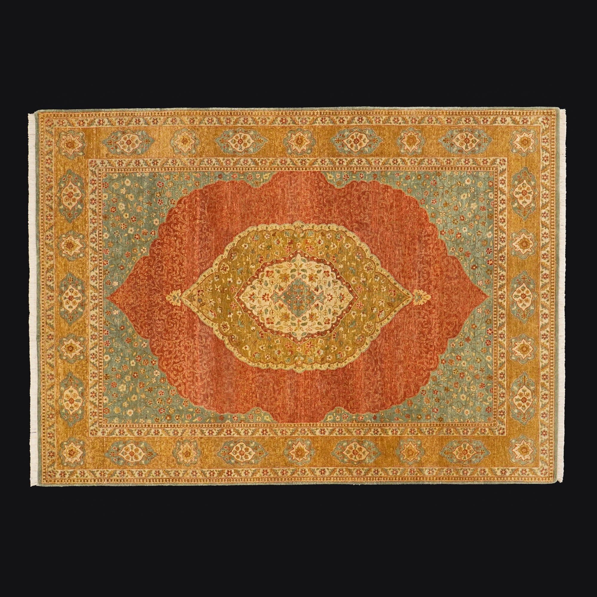 Obra Series Handwoven Anatolian Patterned Root Dyed Wool Rug