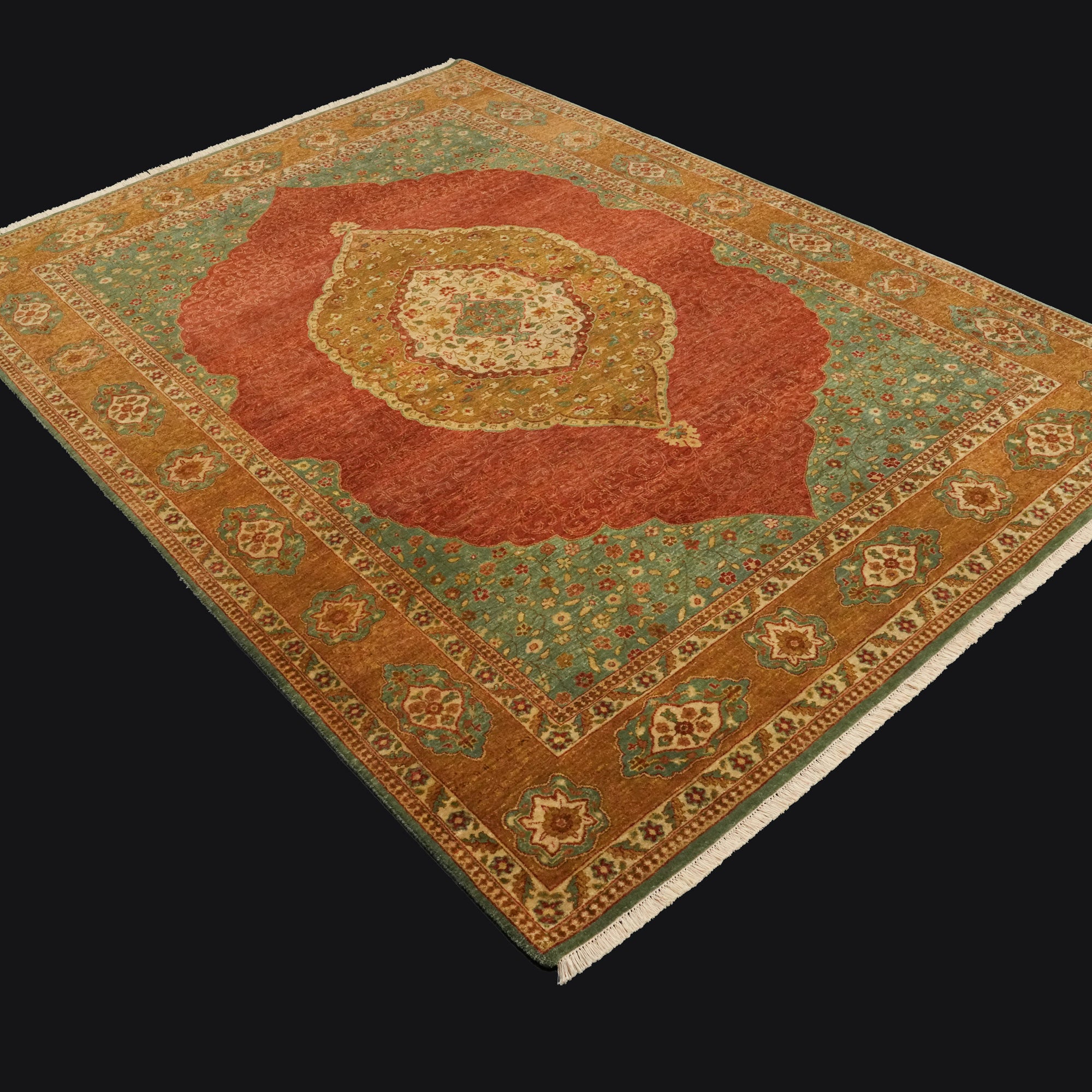 Obra Series Handwoven Anatolian Patterned Root Dyed Wool Rug