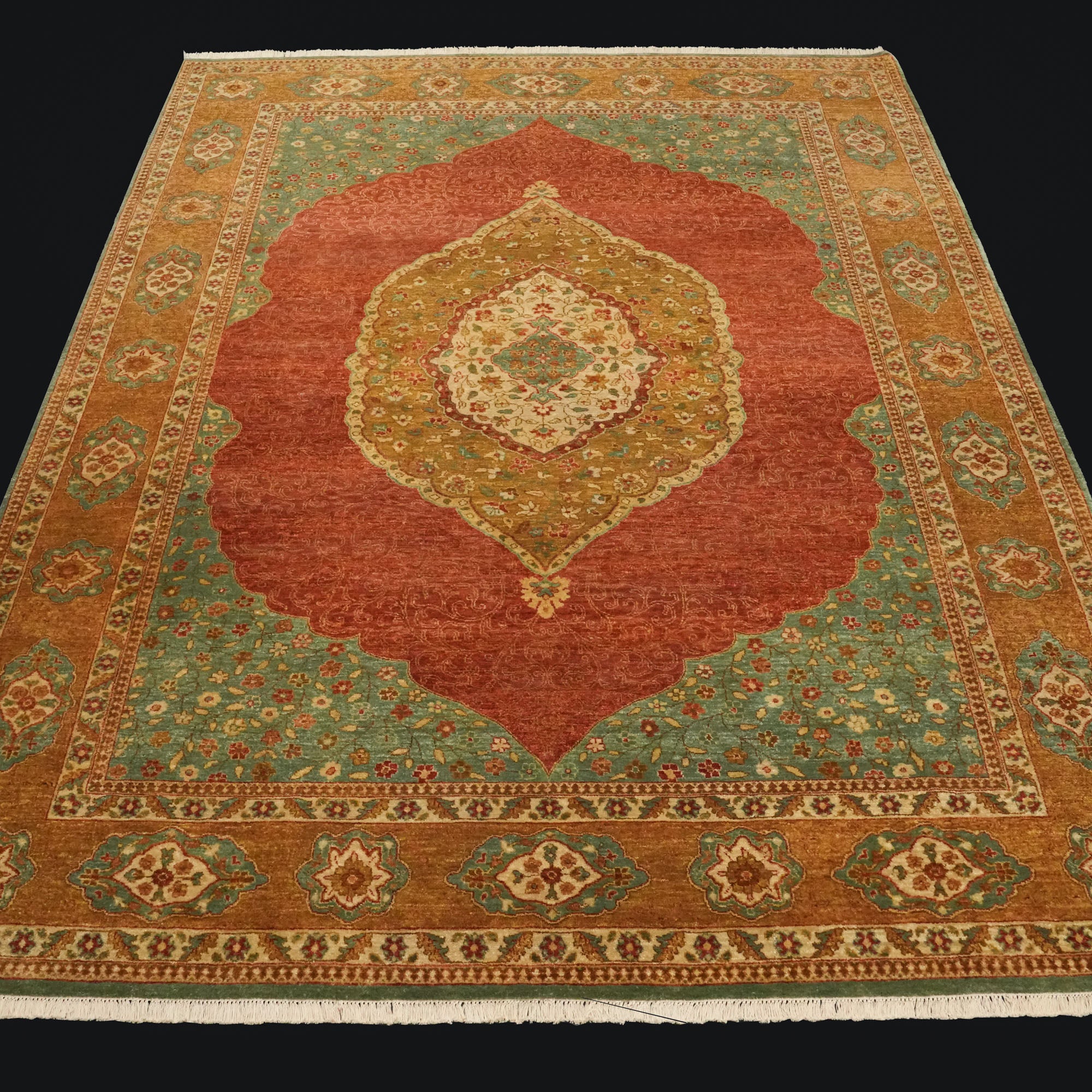 Obra Series Handwoven Anatolian Patterned Root Dyed Wool Rug