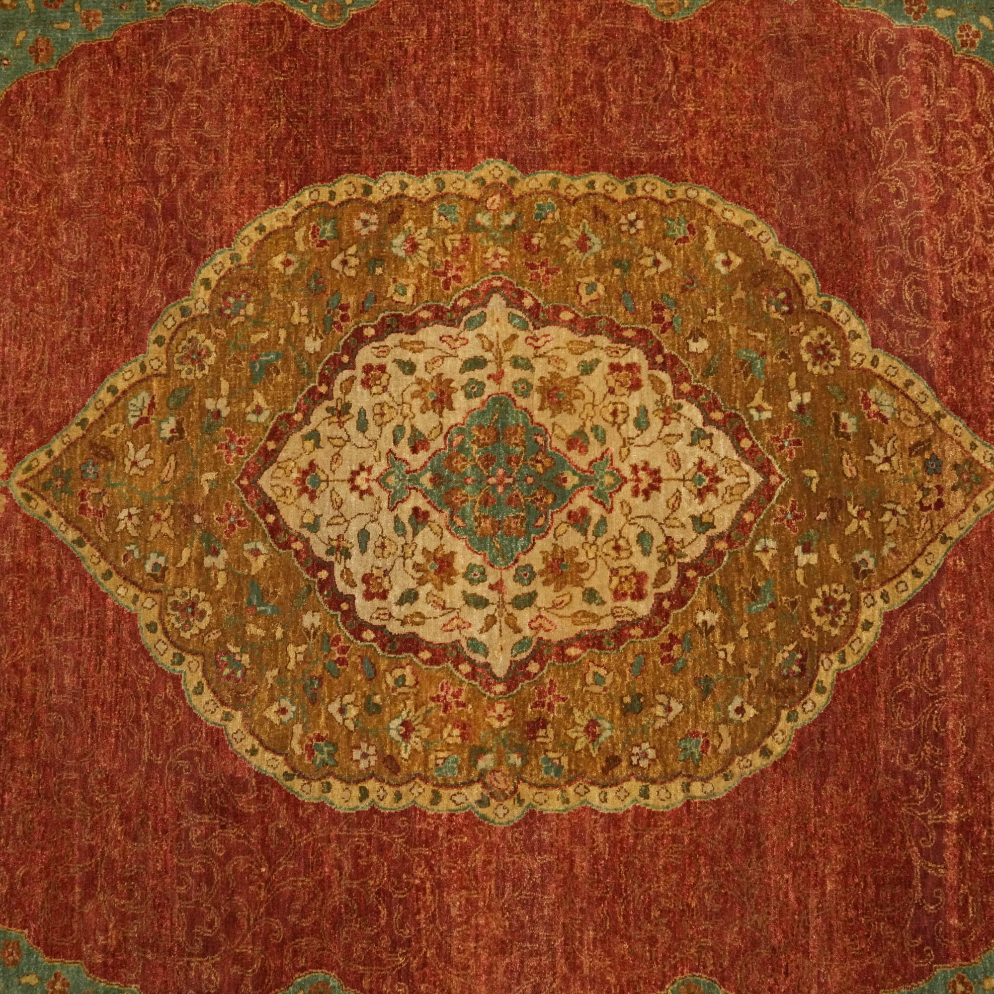 Obra Series Handwoven Anatolian Patterned Root Dyed Wool Rug