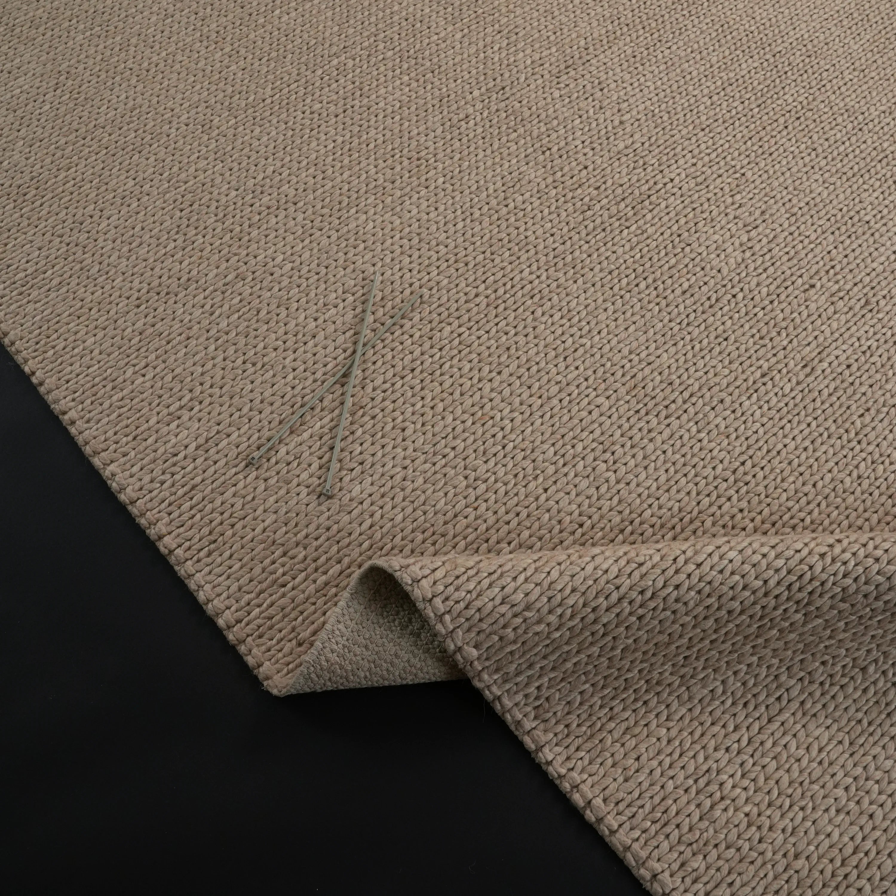 Jade Striped Design Hand Woven Carpet