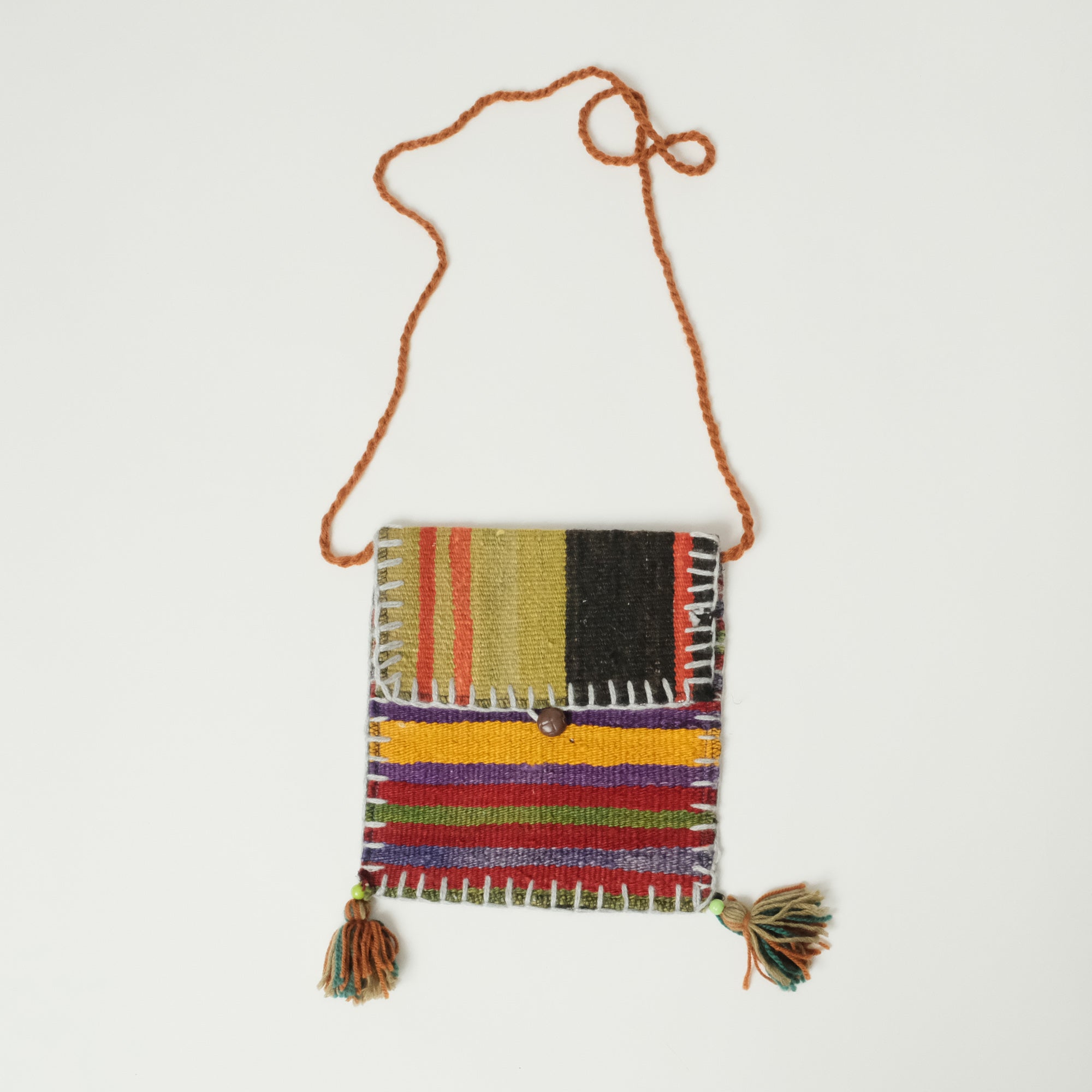 Otantik El Dokuma Yün Kilim Çanta