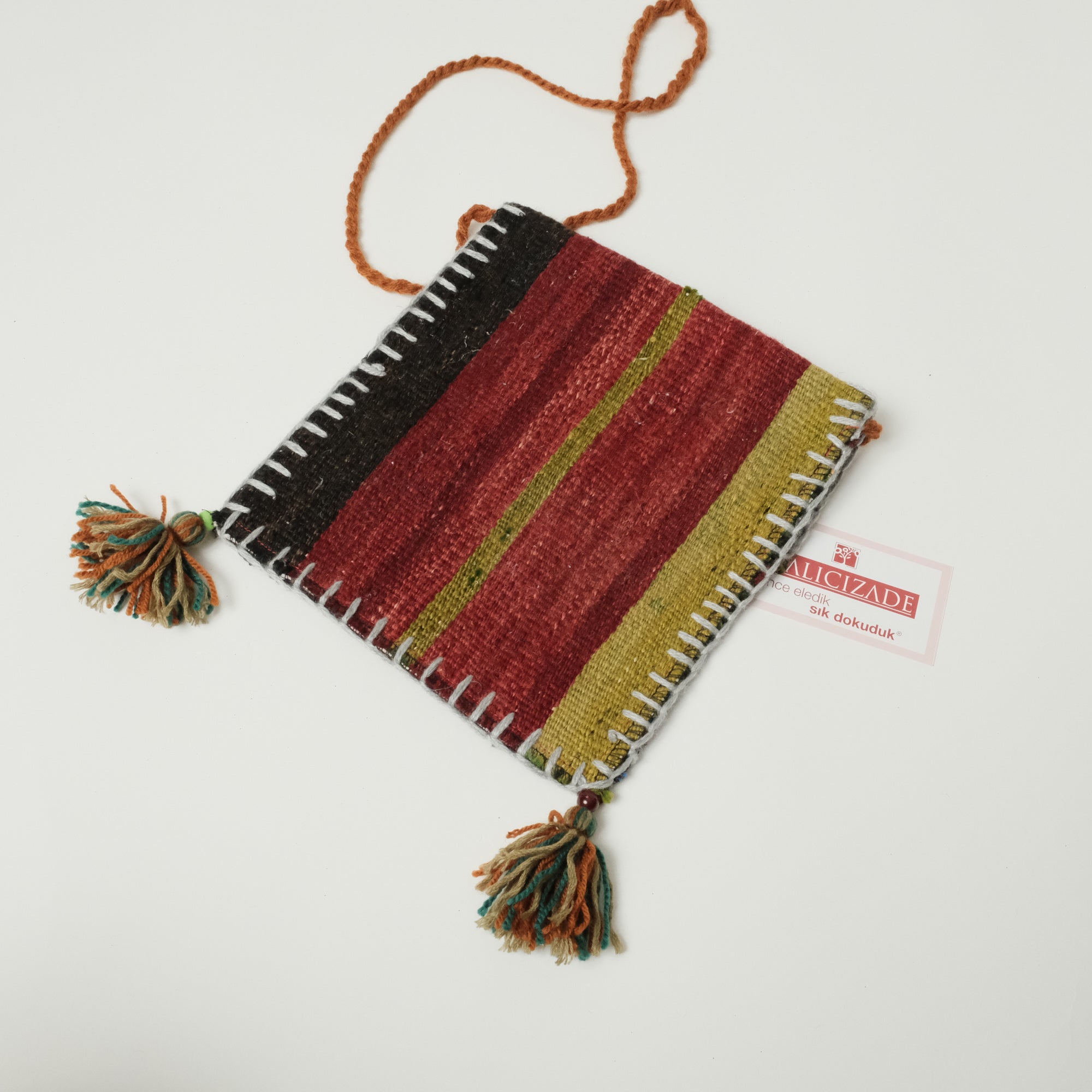 Multicolored Authentic Handwoven Wool Kilim Bag