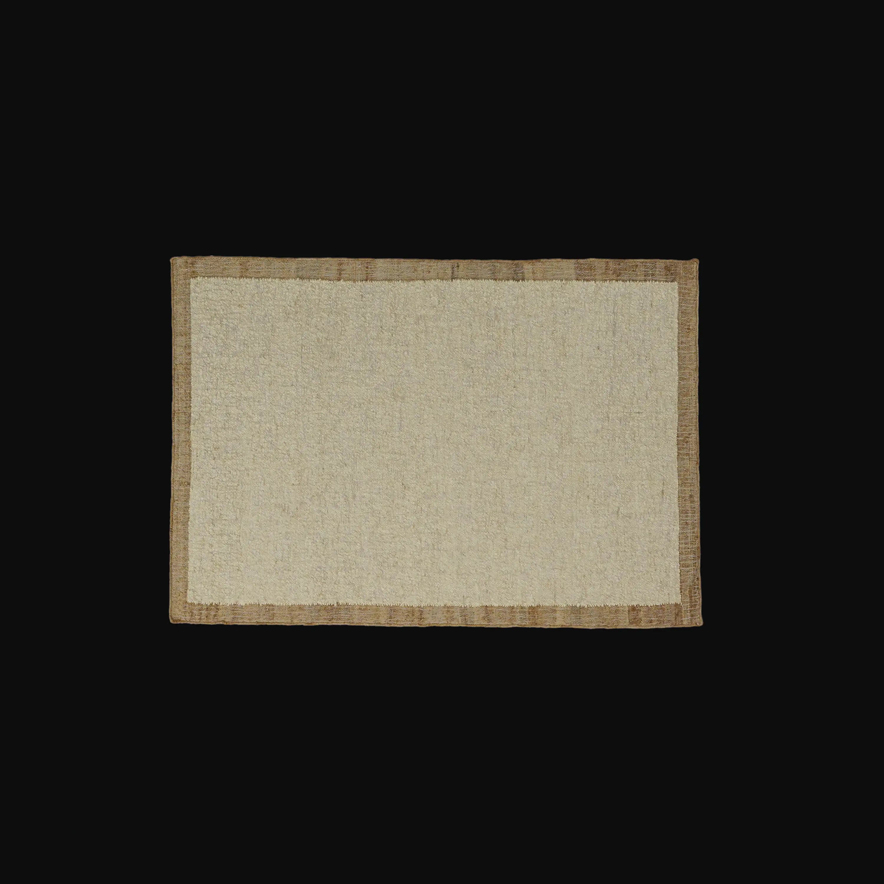 Otto Jute Series Handwoven Simple Pattern Cream Rug