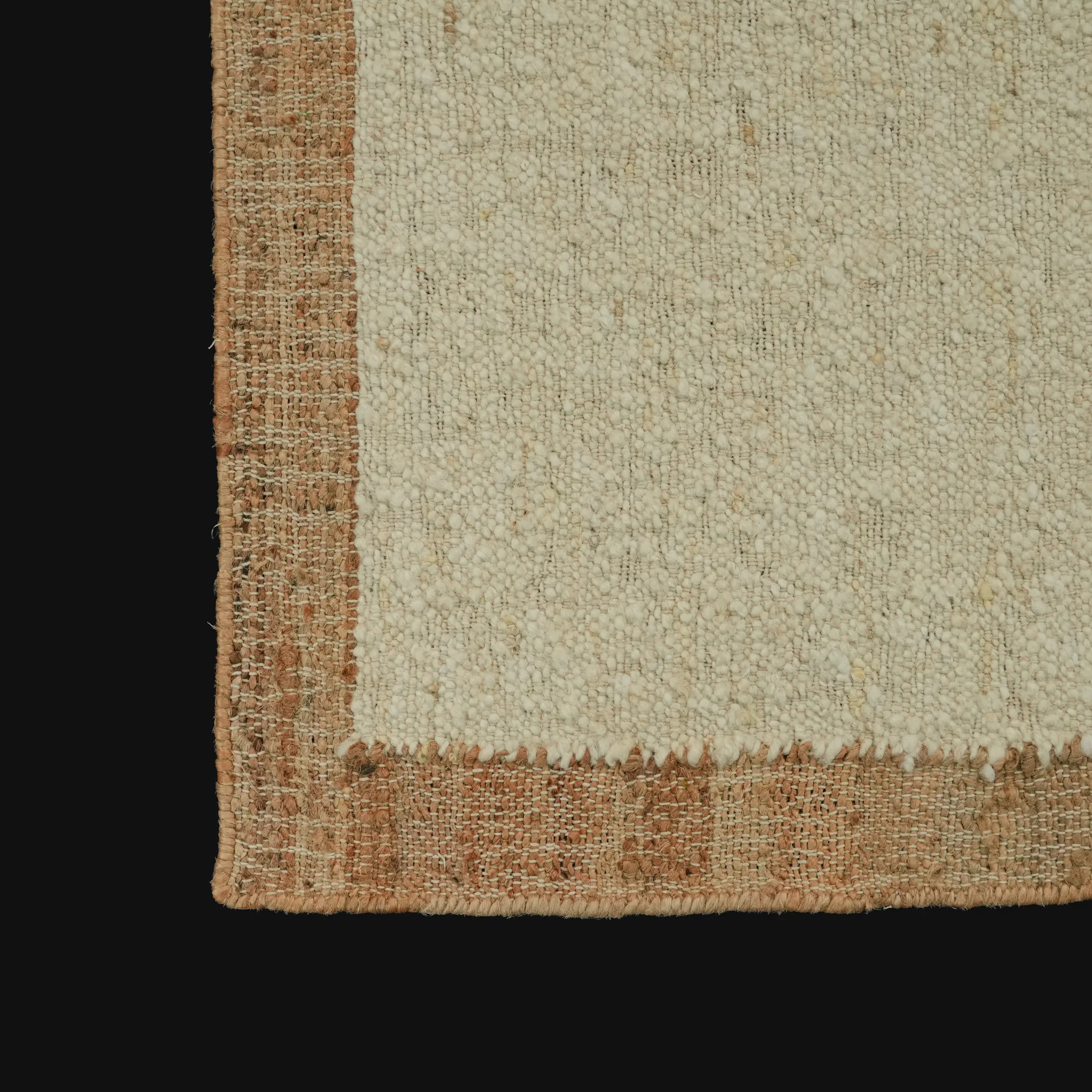 Otto Jute Series Handwoven Simple Pattern Cream Rug