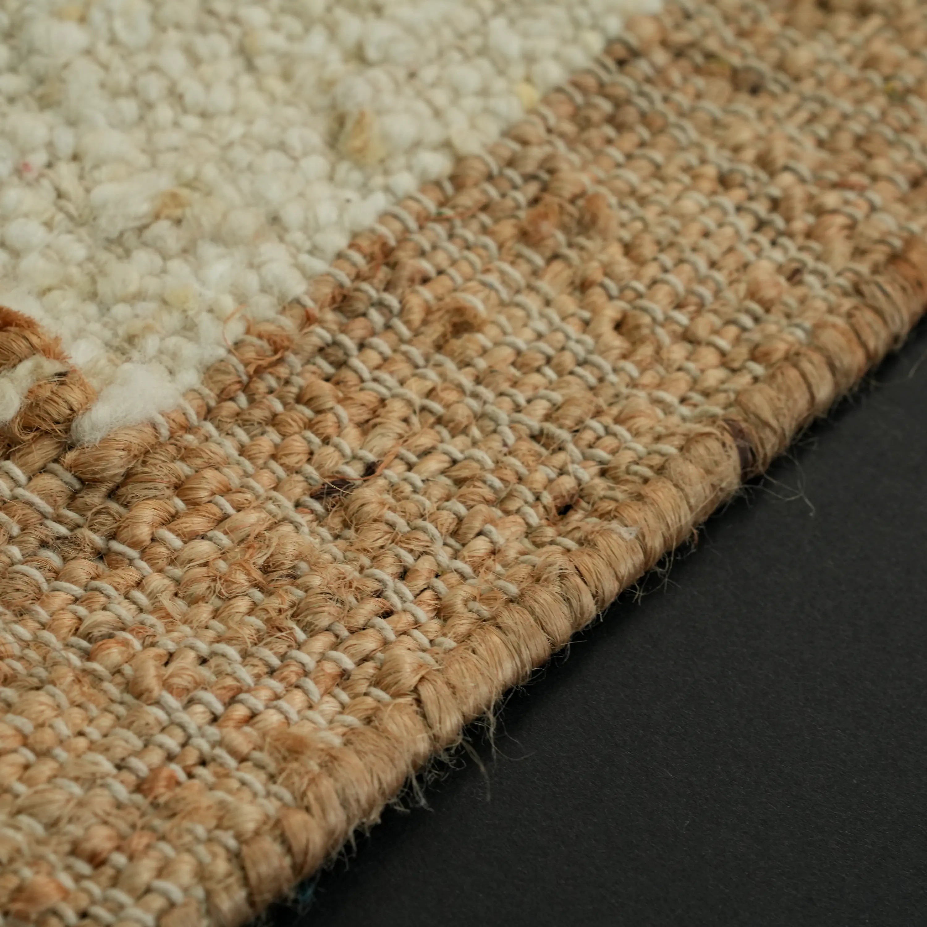 Otto Jute Series Handwoven Simple Pattern Cream Rug