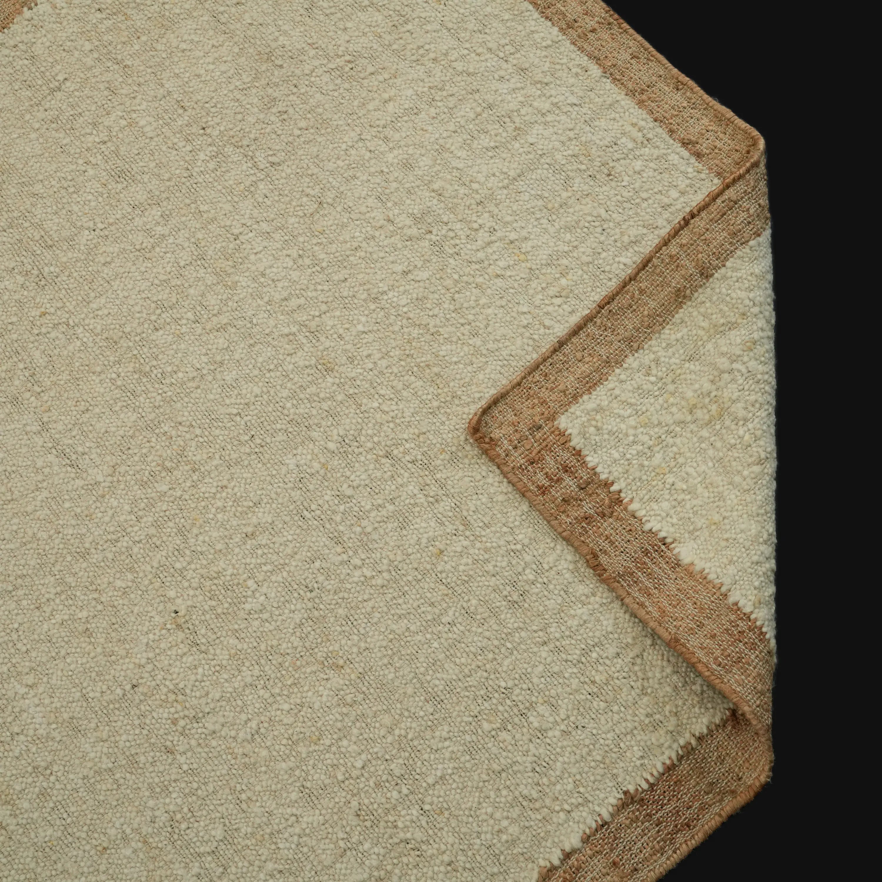 Otto Jute Series Handwoven Simple Pattern Cream Rug