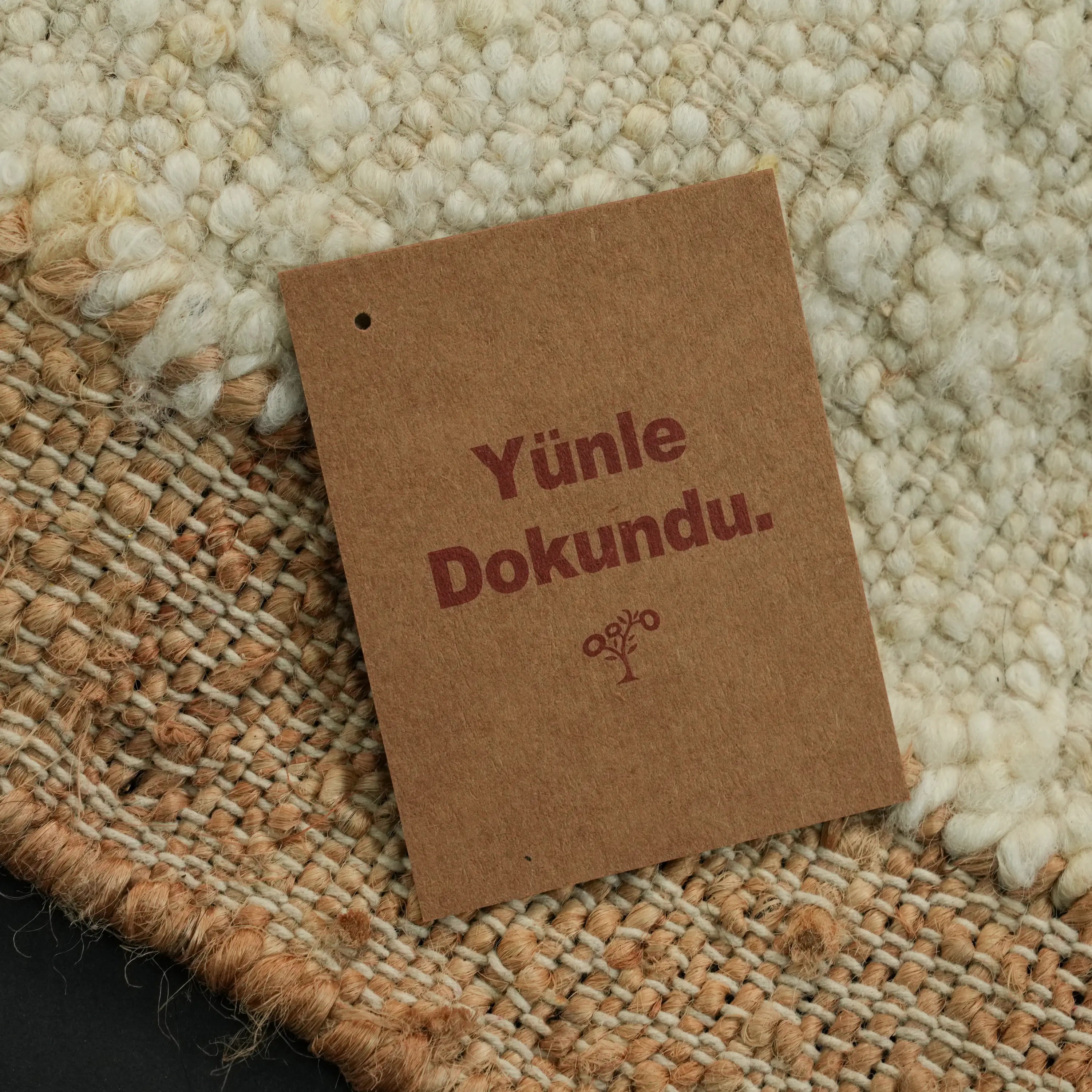 Otto Jute Series Handwoven Simple Pattern Cream Rug