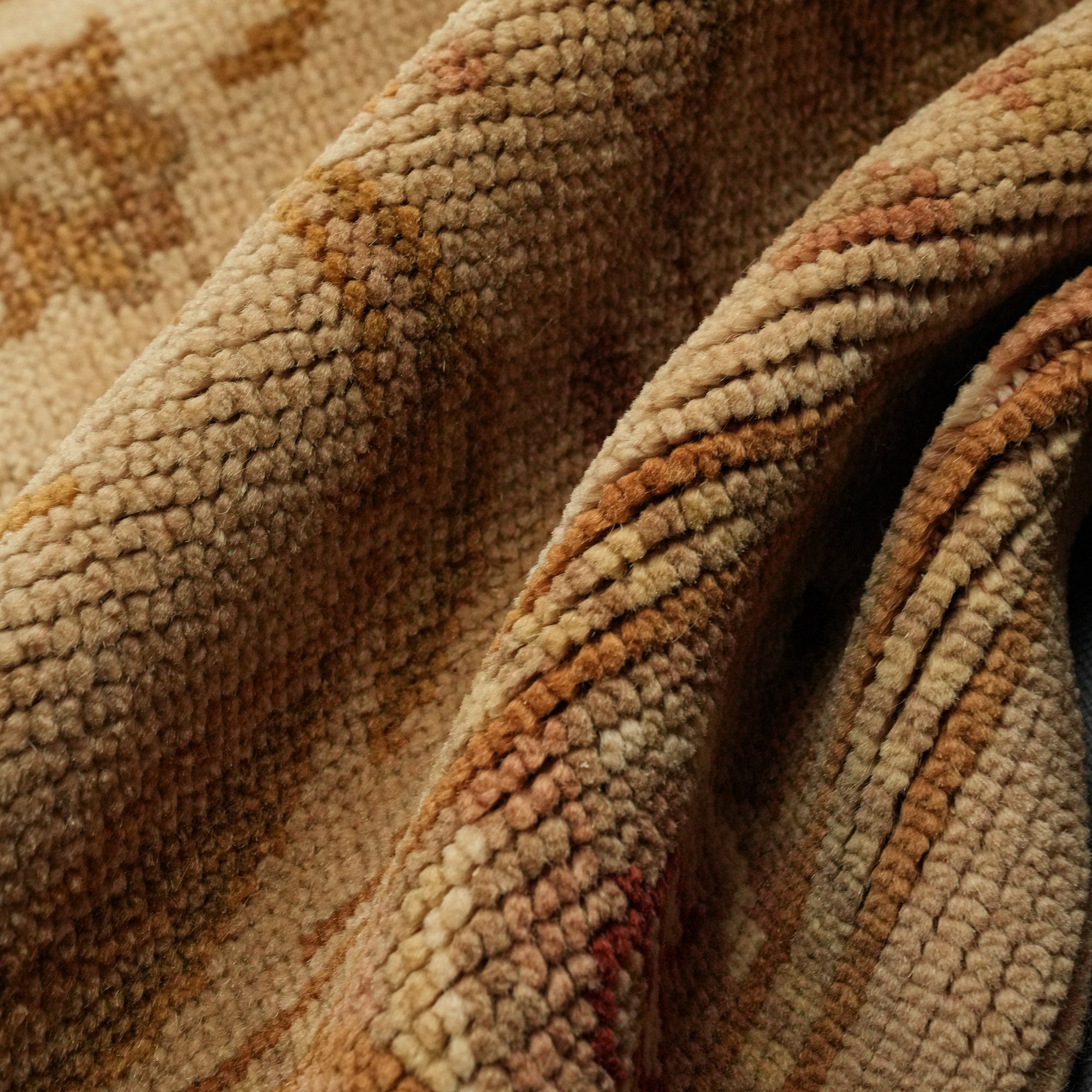 Ottoman Series Handwoven Floral Pattern Cream Wool Rug