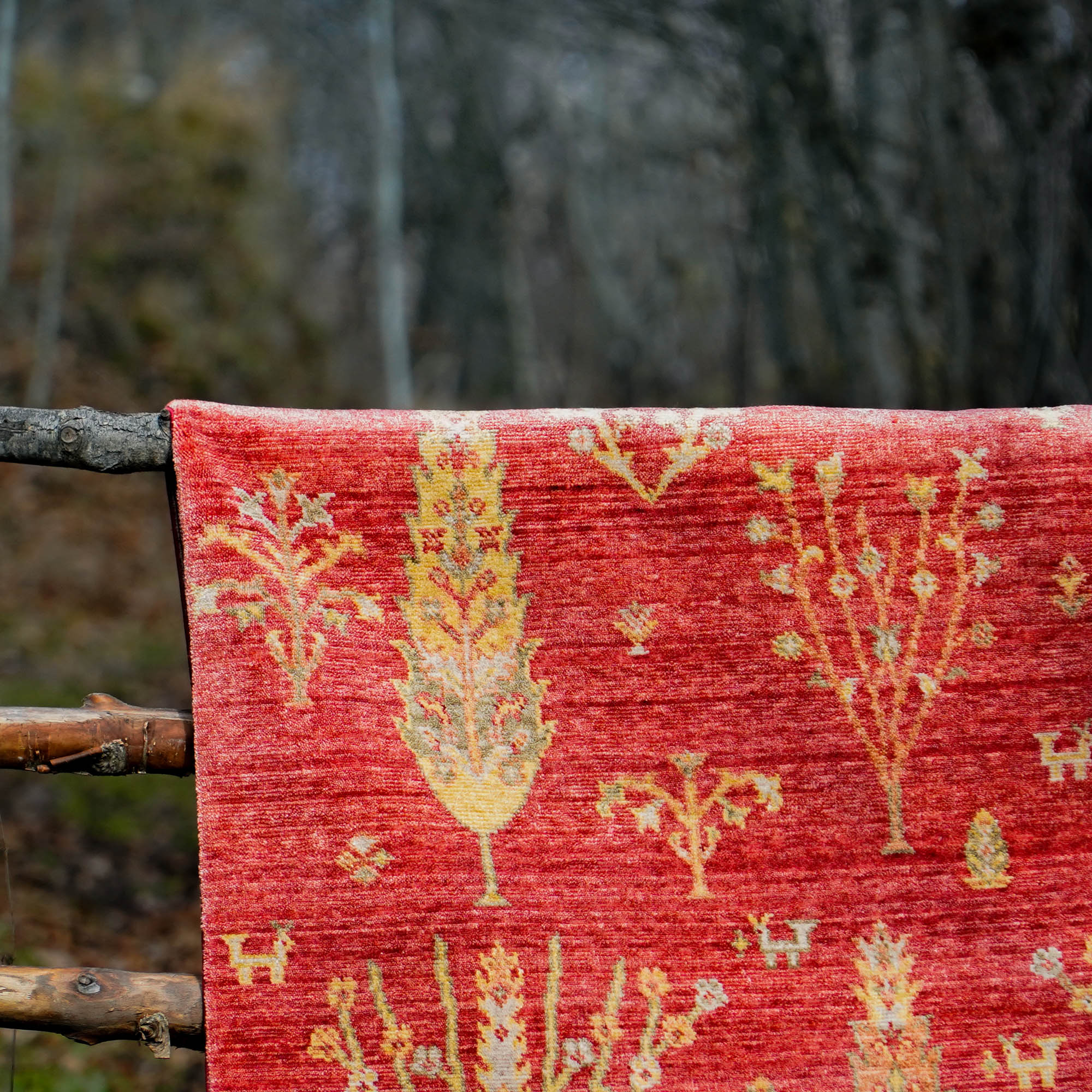 Zara Serisi Otantik Desenli Tezgah Dokuma Halı