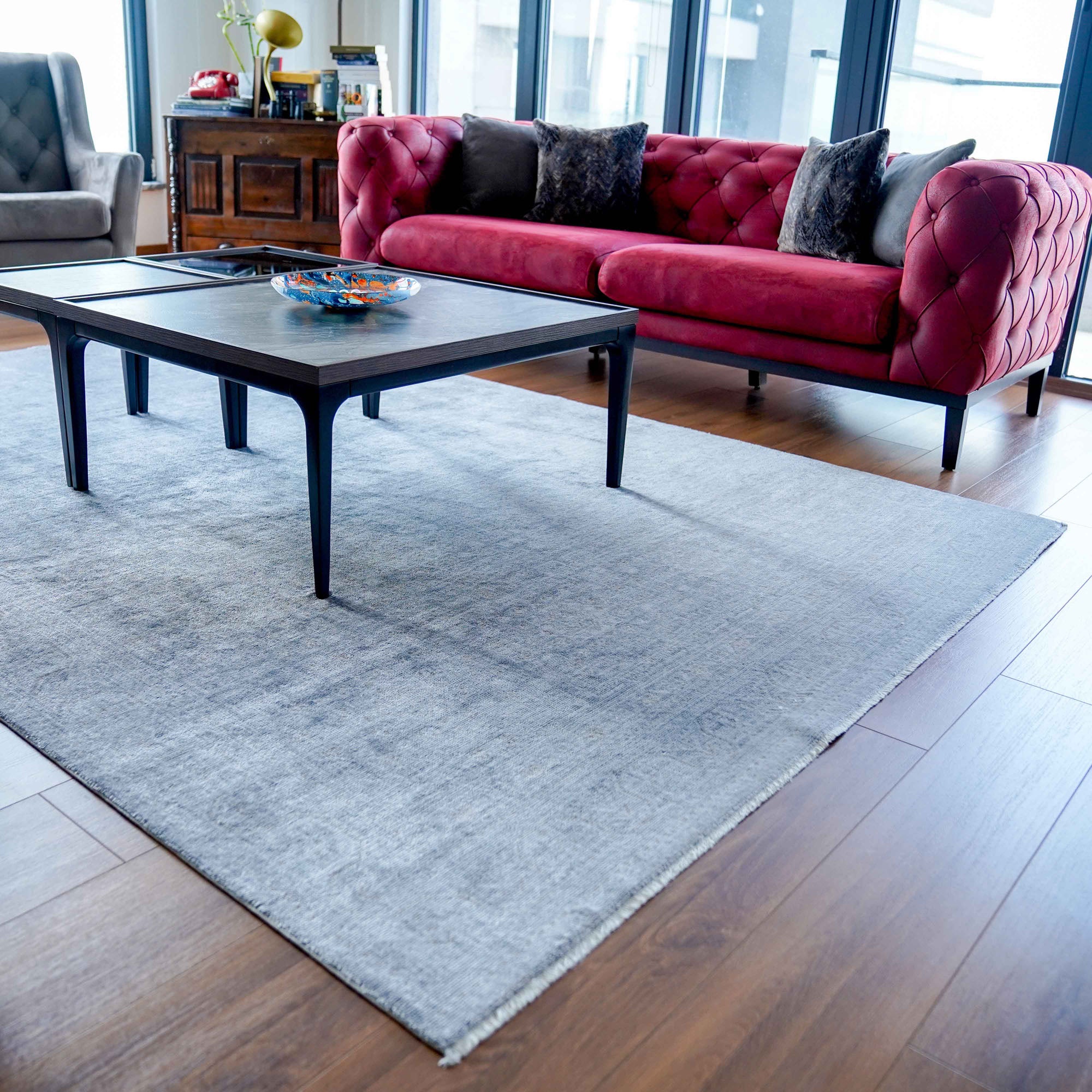 Taftan Series Vintage Patterned Loom-Woven Rug