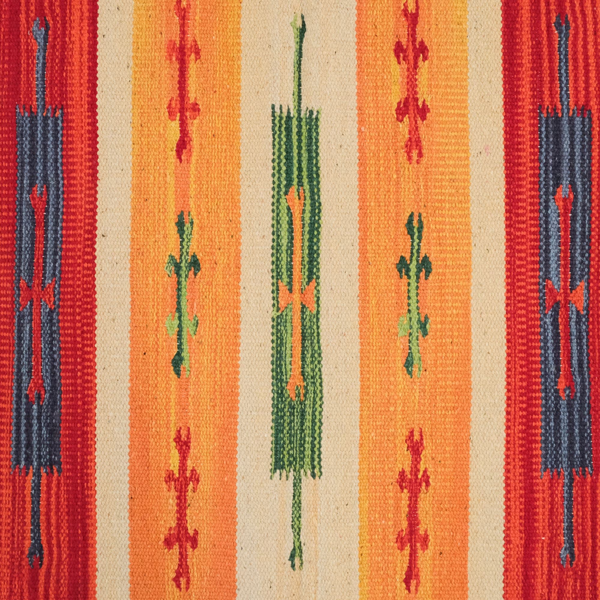 Panayır Series Anatolian Pattern Colorful Handwoven Kilim