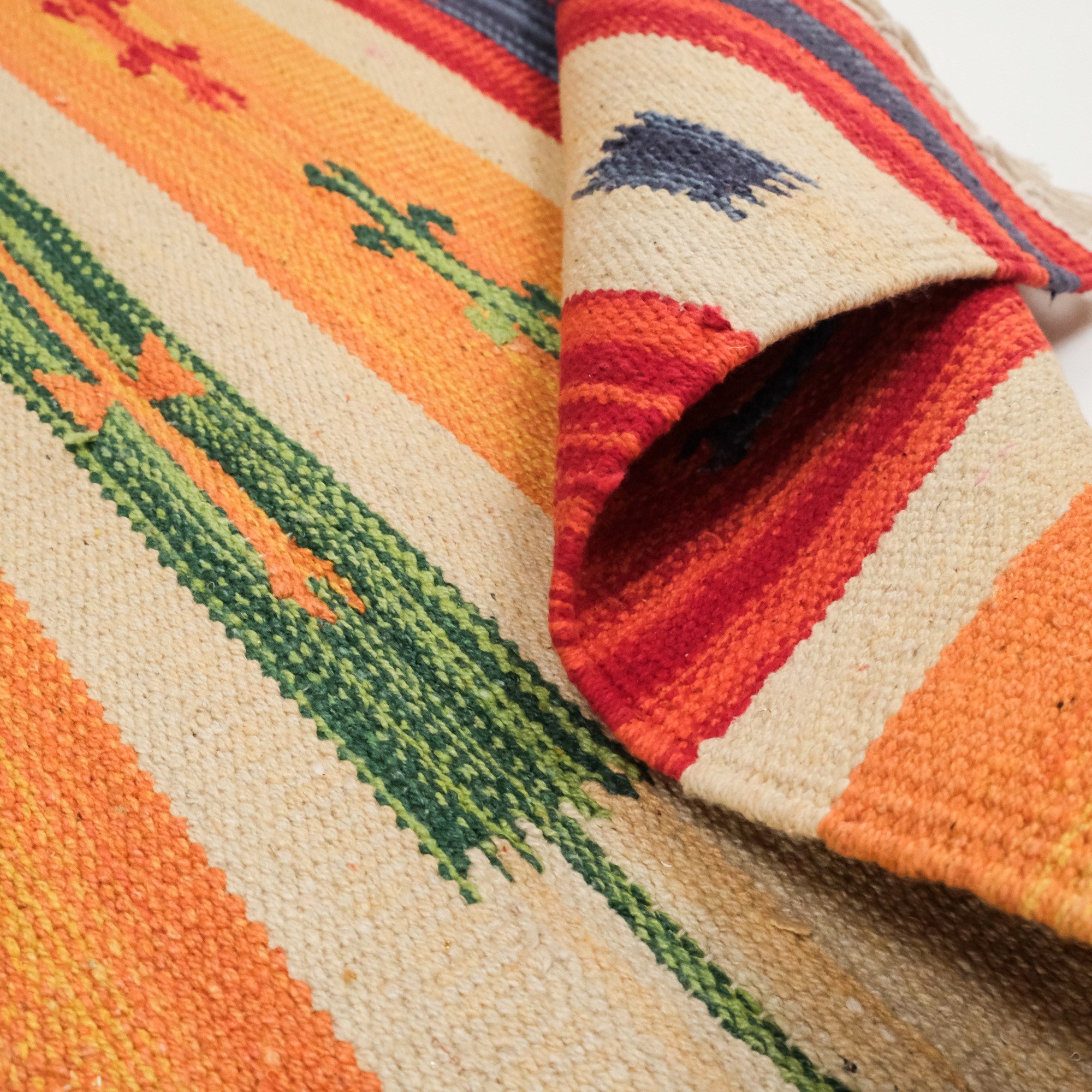 Panayır Series Anatolian Pattern Colorful Handwoven Kilim