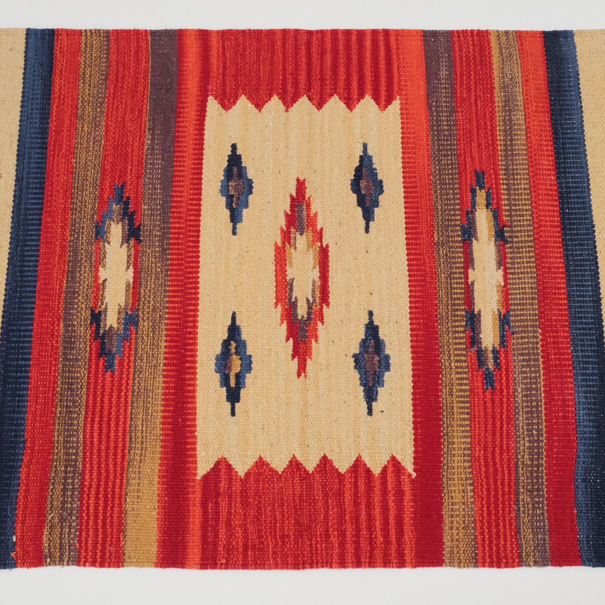 Panayır Serisi Rengarenk Etnik Desenli El Dokuma Pamuk Anadolu Kilim