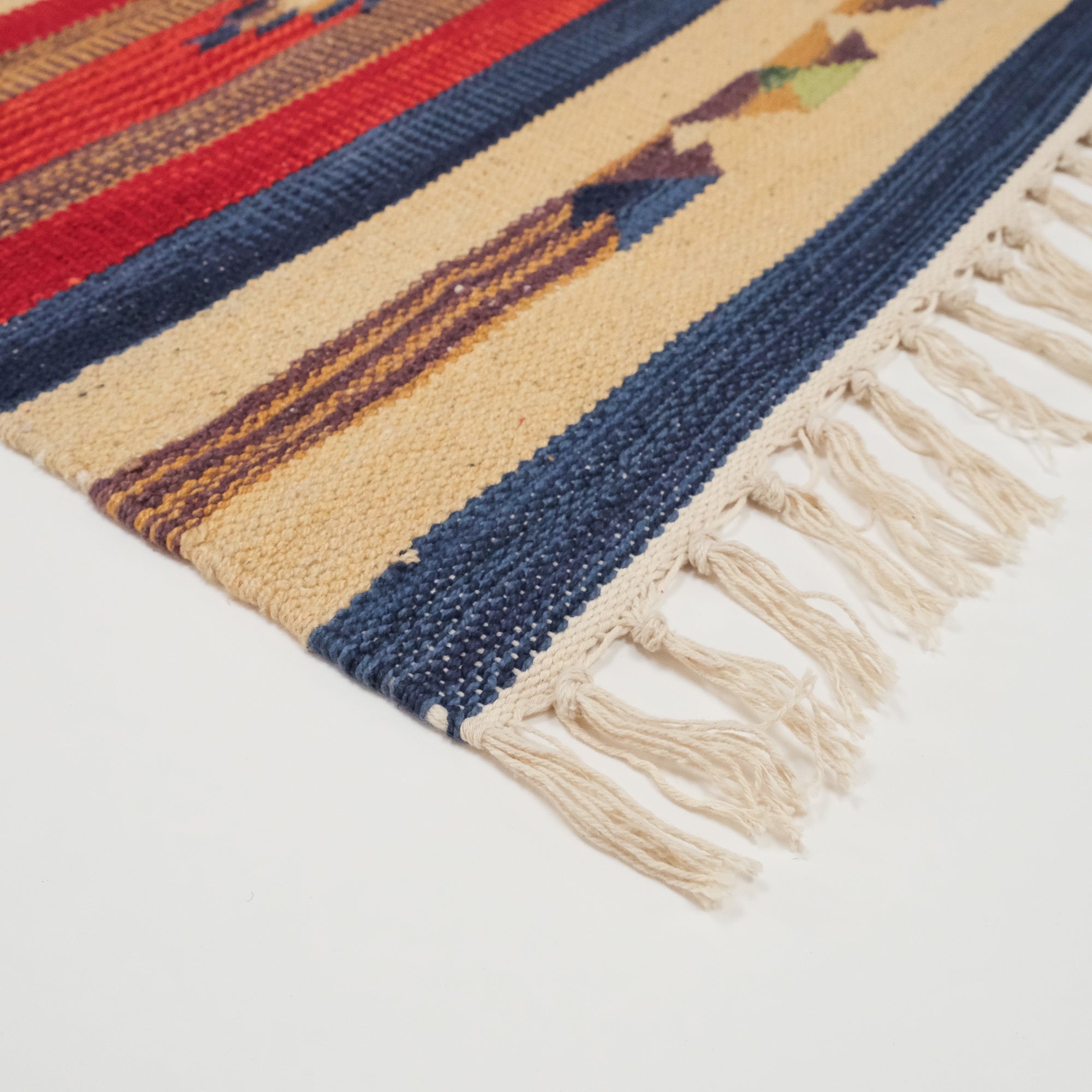 Panayır Serisi Rengarenk Etnik Desenli El Dokuma Pamuk Anadolu Kilim