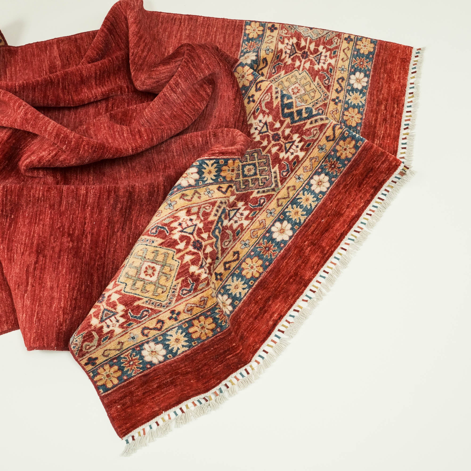 Pinhan Serisi El Dokuma Anadolu Desenli Kırmızı Halı