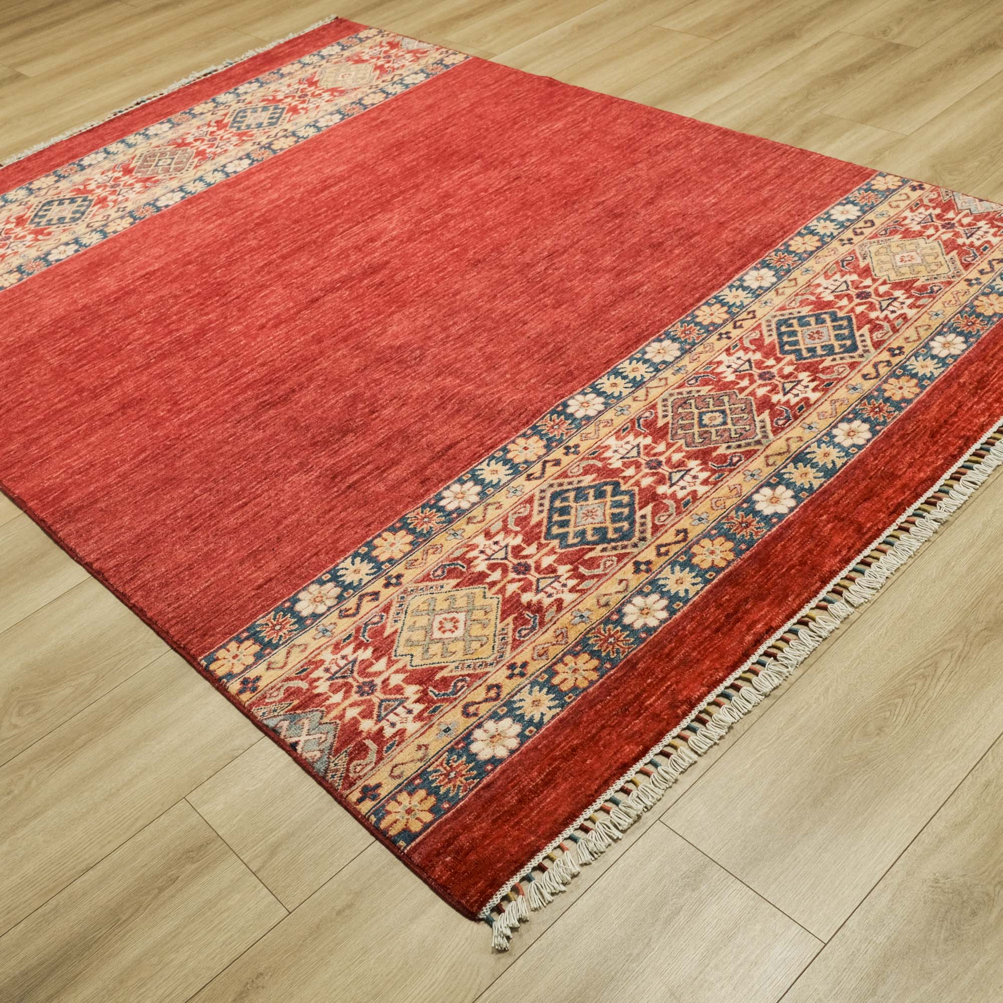 Pinhan Serisi El Dokuma Anadolu Desenli Kırmızı Halı