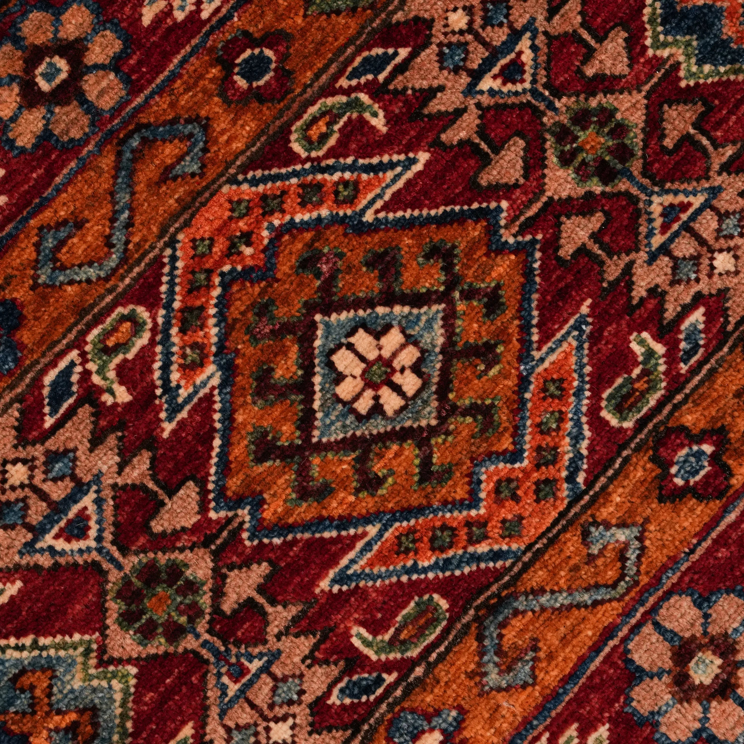 Pinhan Serisi El Dokuma Anadolu Desenli Mavi Halı