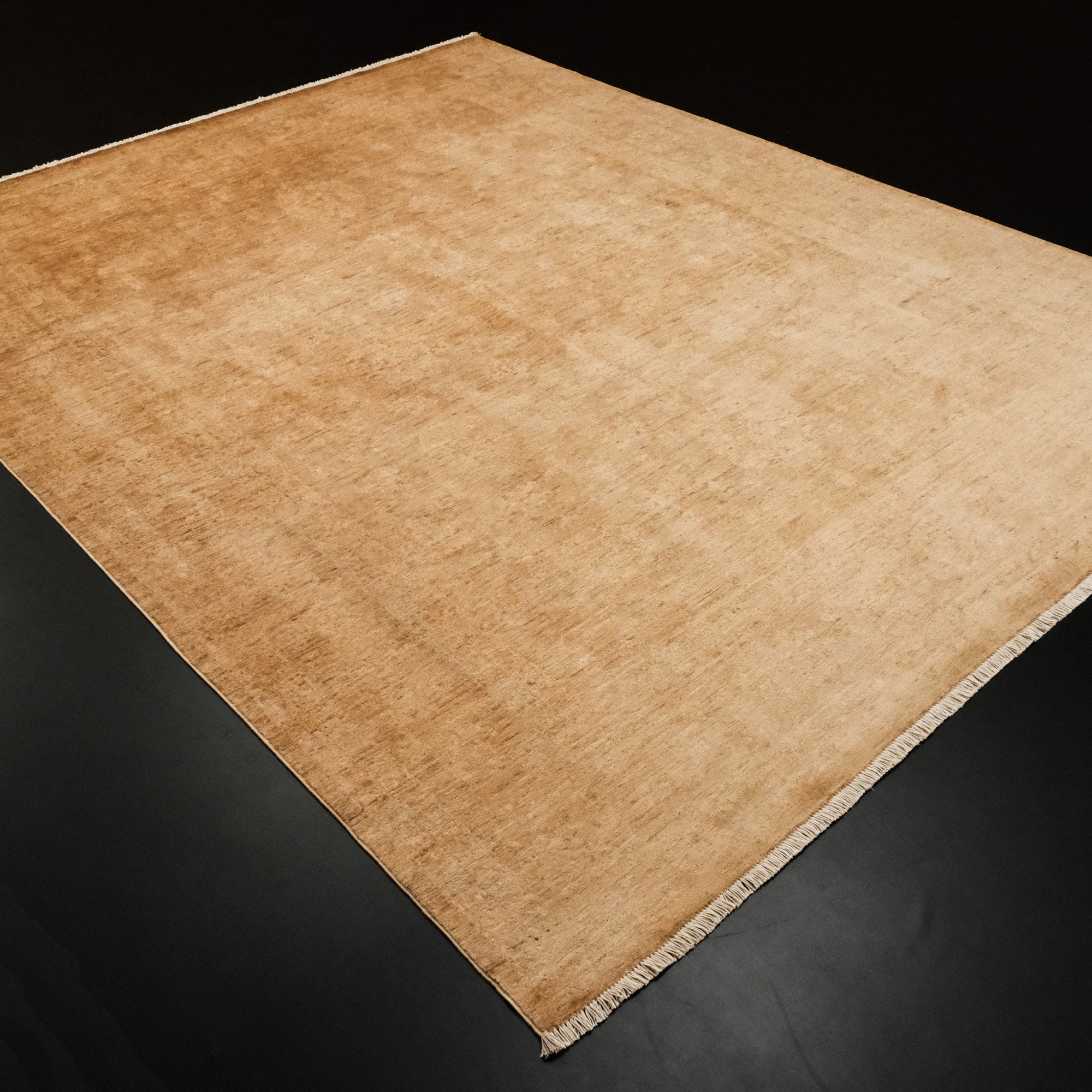 Retro Serisi El Dokuma Sarı Vintage Salon Ofis Halı