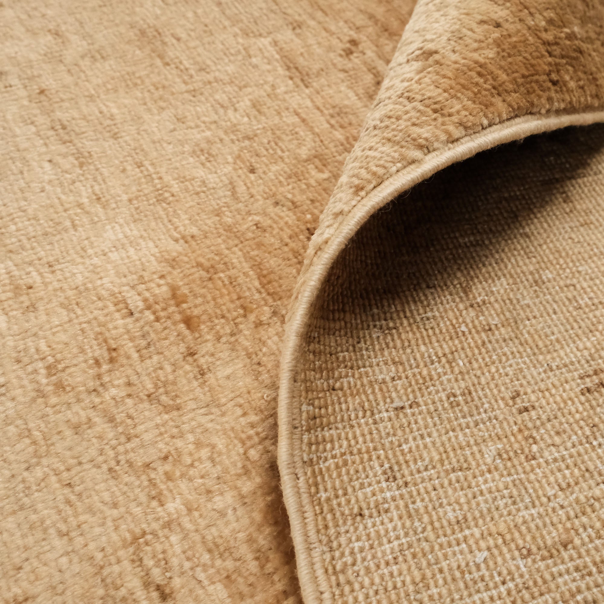 Retro Series Hand Woven Yellow Vintage Living Room Office Carpet