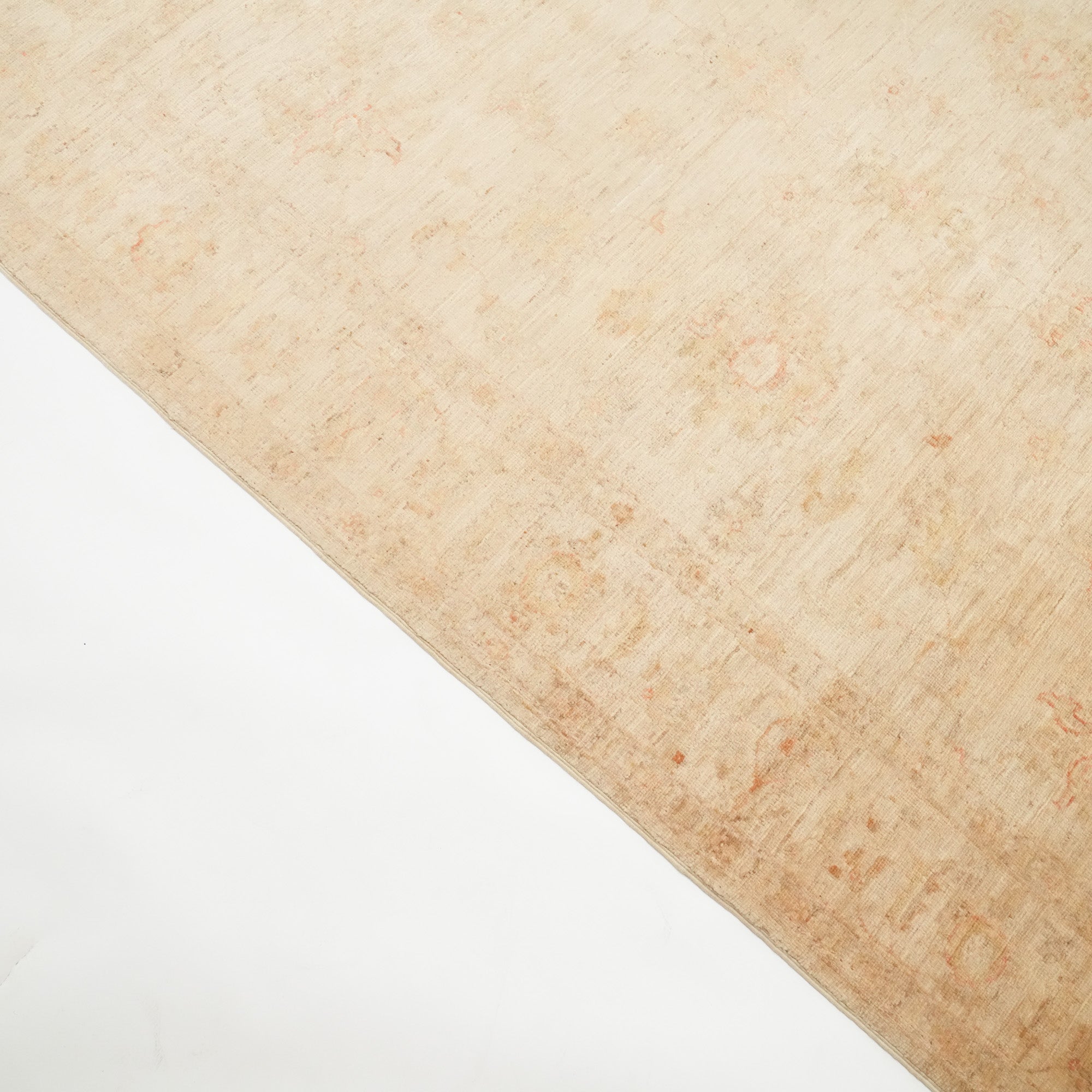 Retro Series Hand Woven Vintage Patterned Beige Carpet