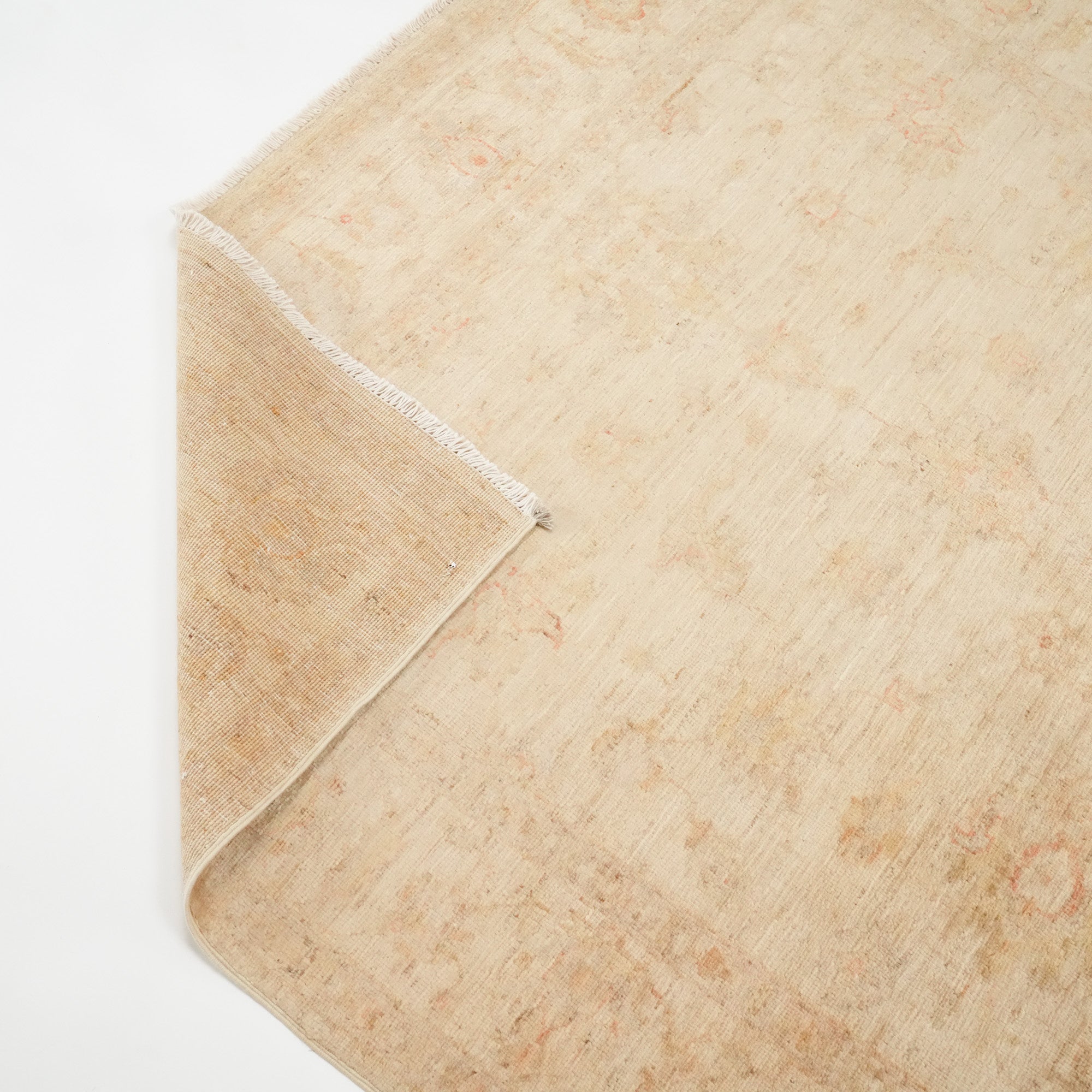 Retro Series Hand Woven Vintage Patterned Beige Carpet