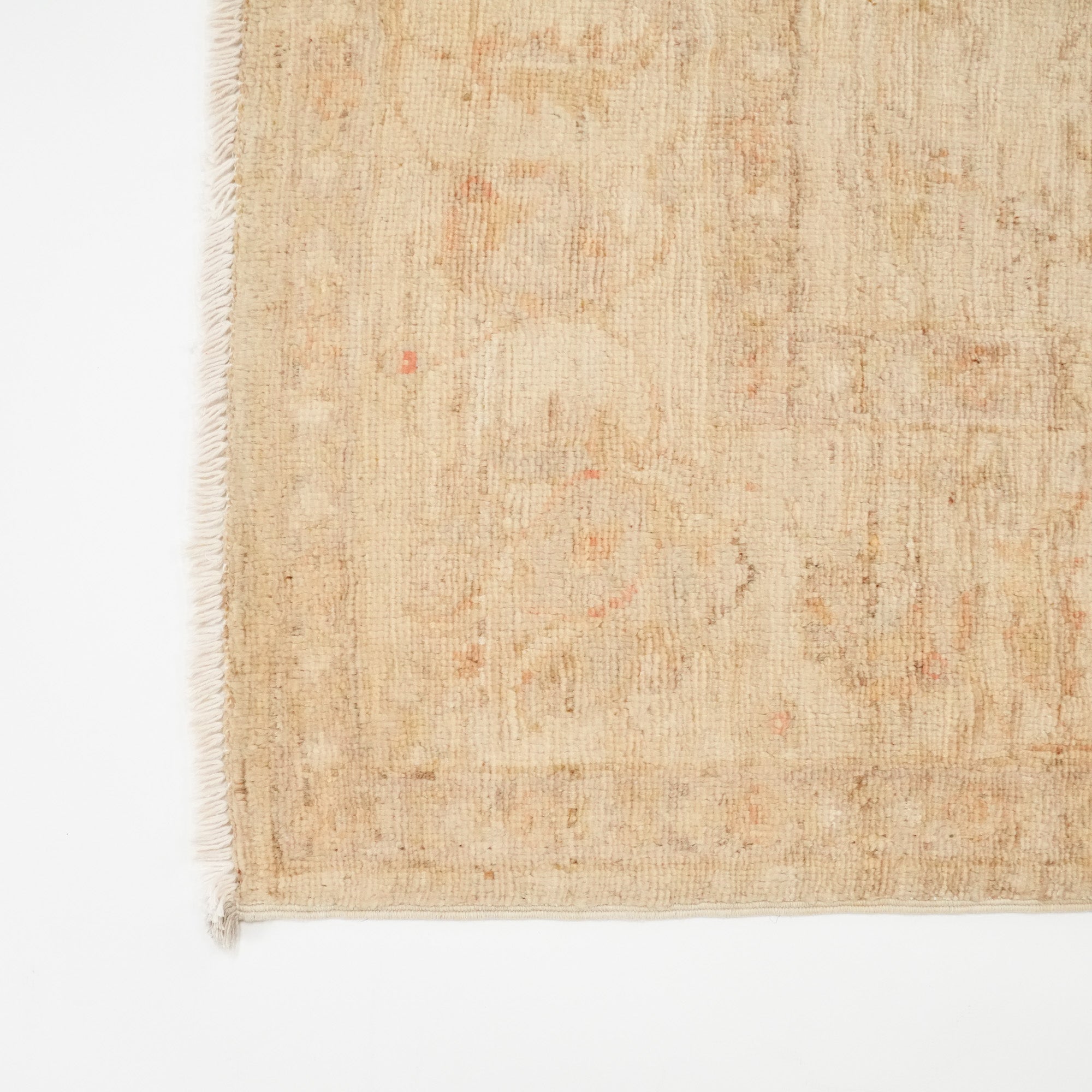 Retro Series Hand Woven Vintage Patterned Beige Carpet