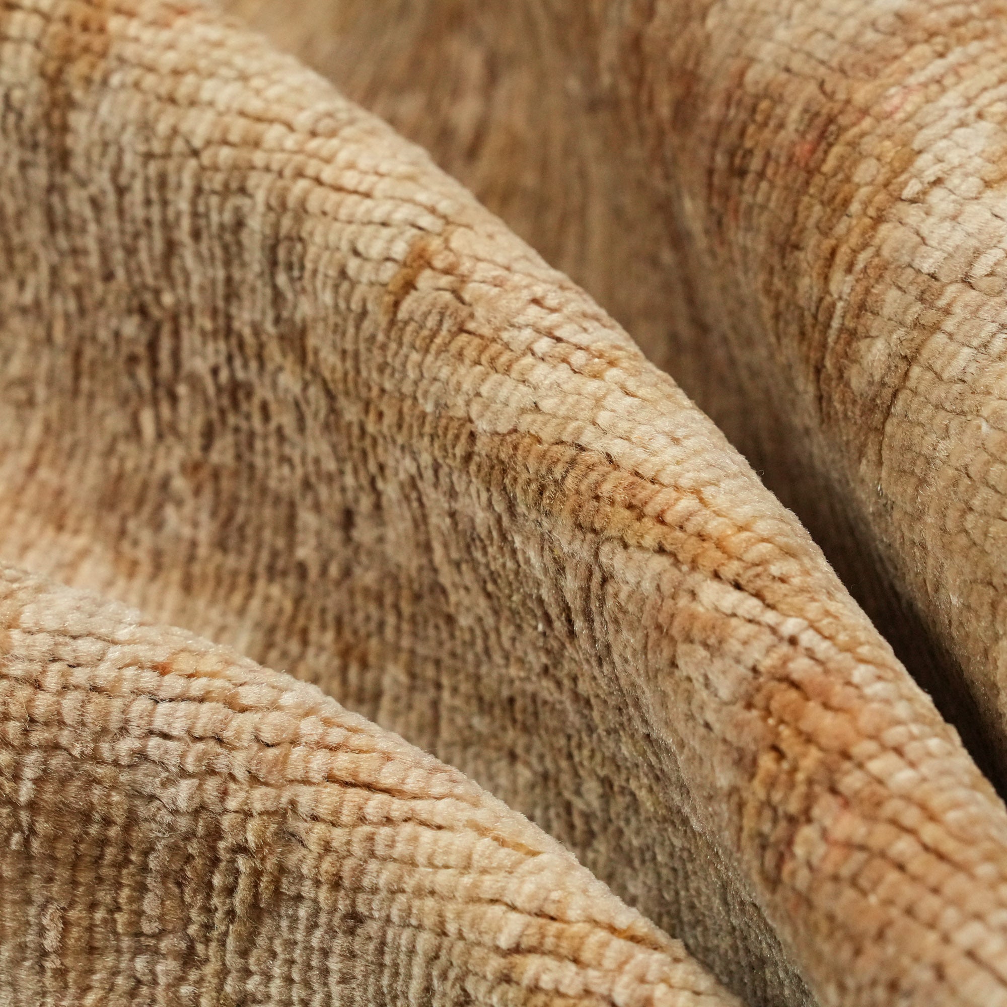 Retro Series Hand-Woven Vintage Patterned Beige Wool Carpet