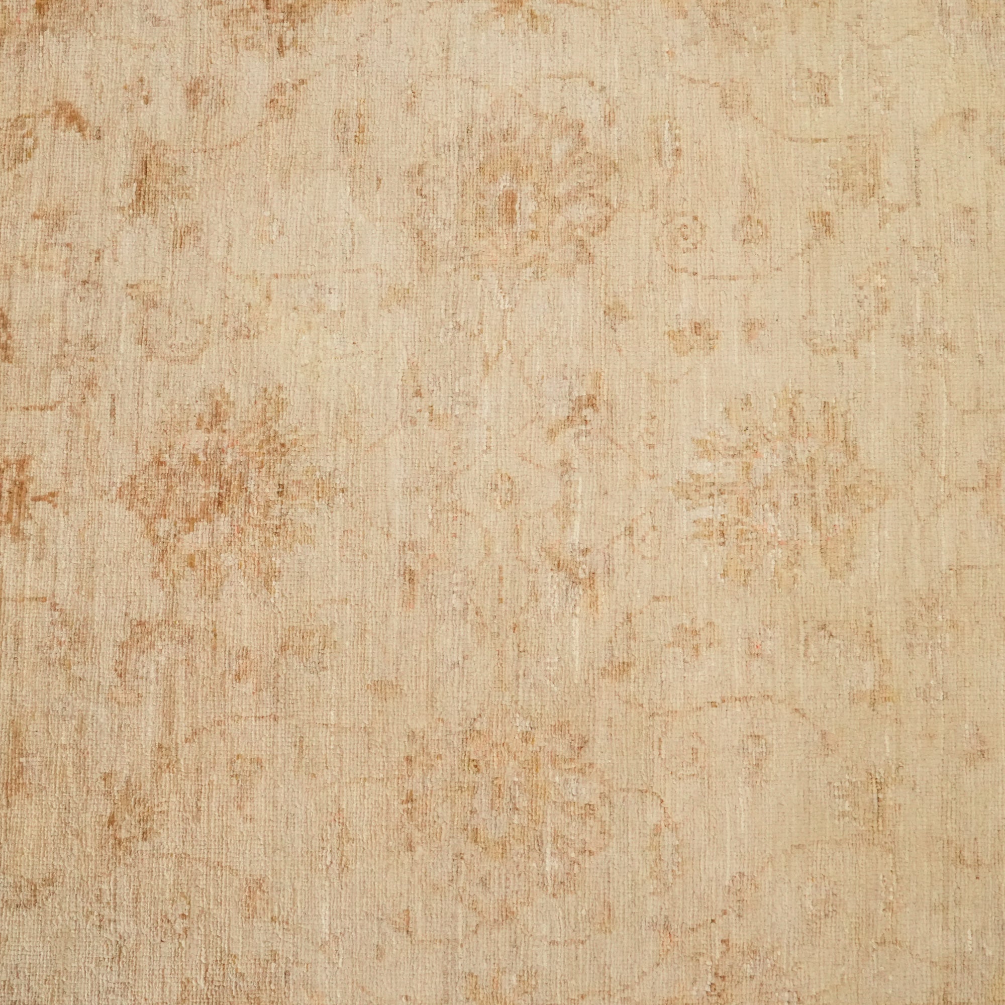 Retro Series Hand-Woven Vintage Patterned Beige Wool Carpet