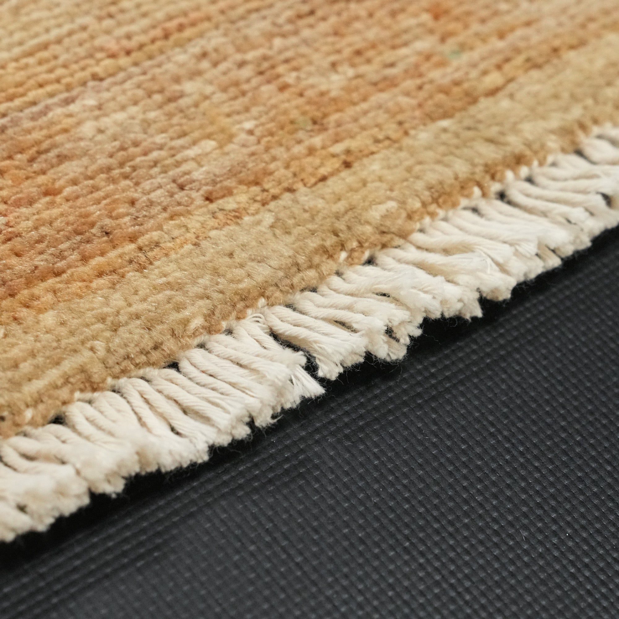Retro Series Hand-Woven Vintage Patterned Beige Wool Carpet