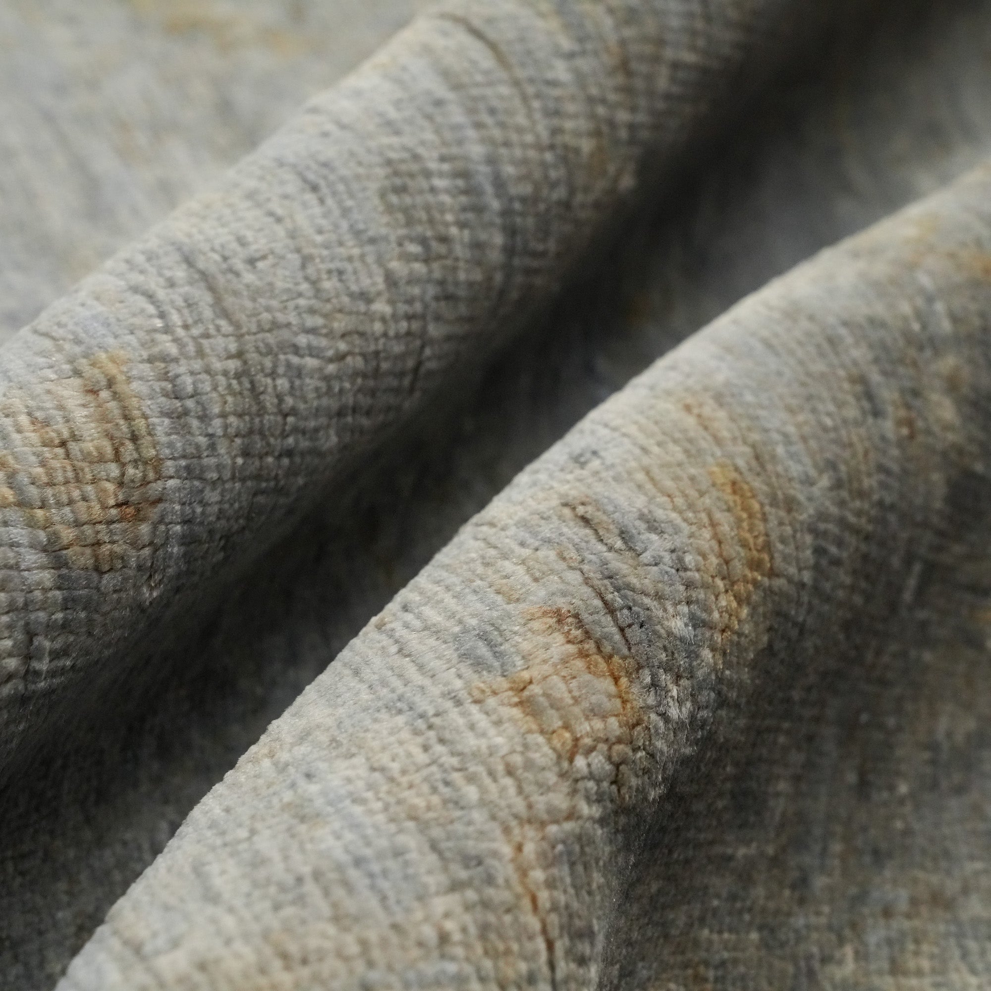 Retro Series Hand-Woven Vintage Patterned Gray Wool Carpet