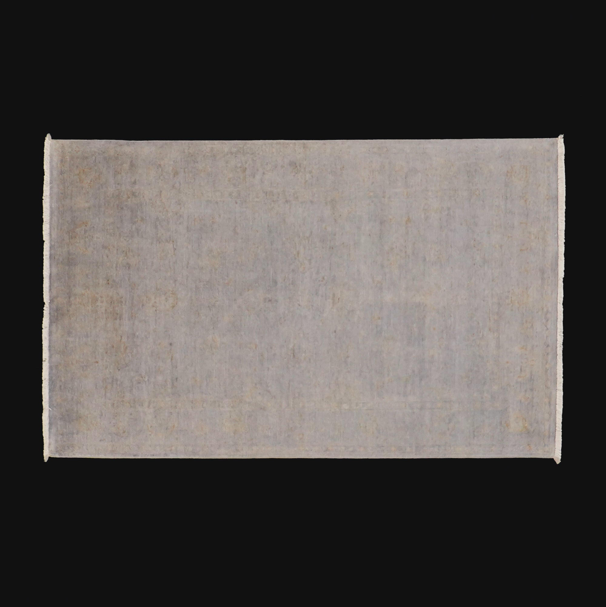 Retro Series Hand-Woven Vintage Patterned Gray Wool Carpet