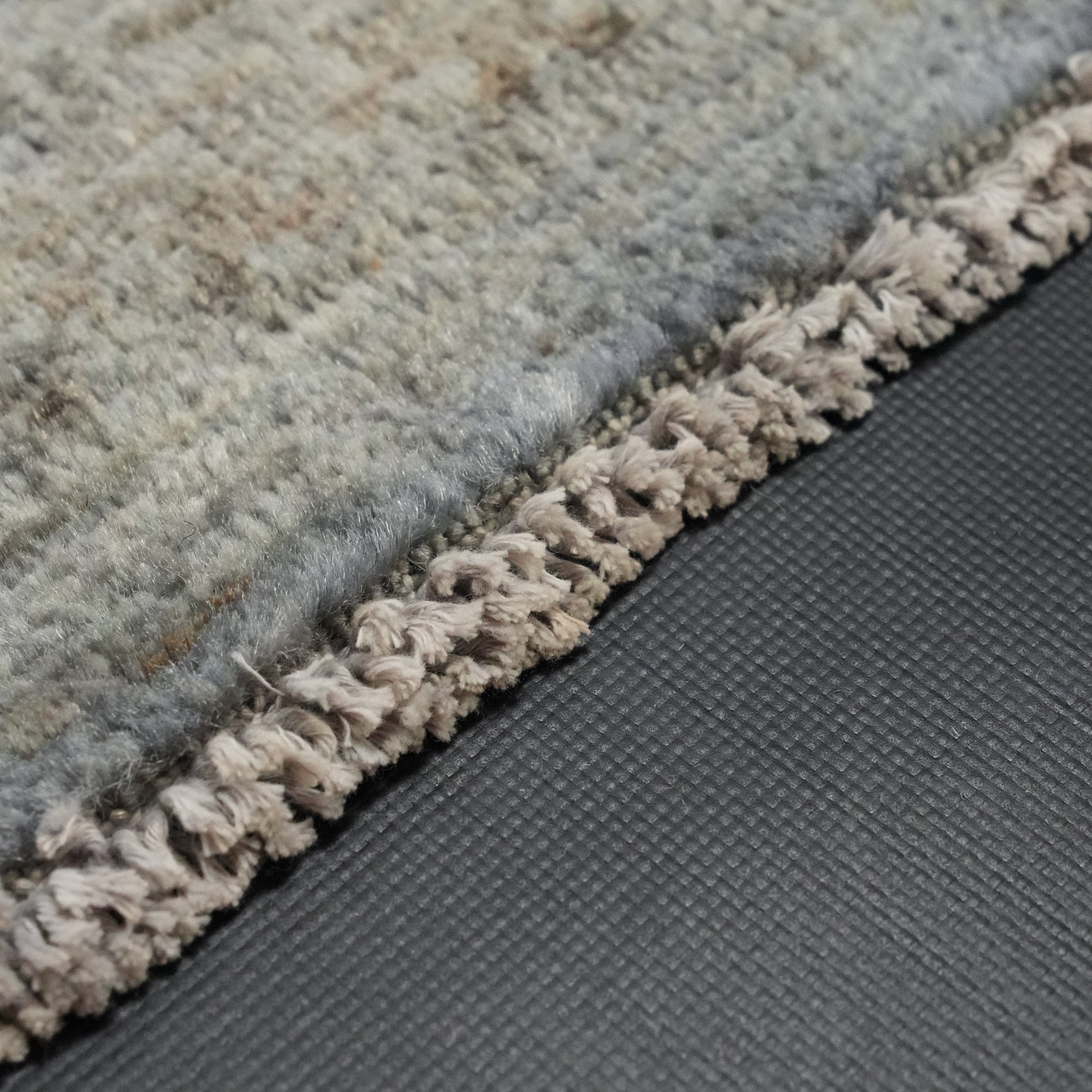 Retro Serisi El Dokuma Vintage Desenli Gri Yün Halı