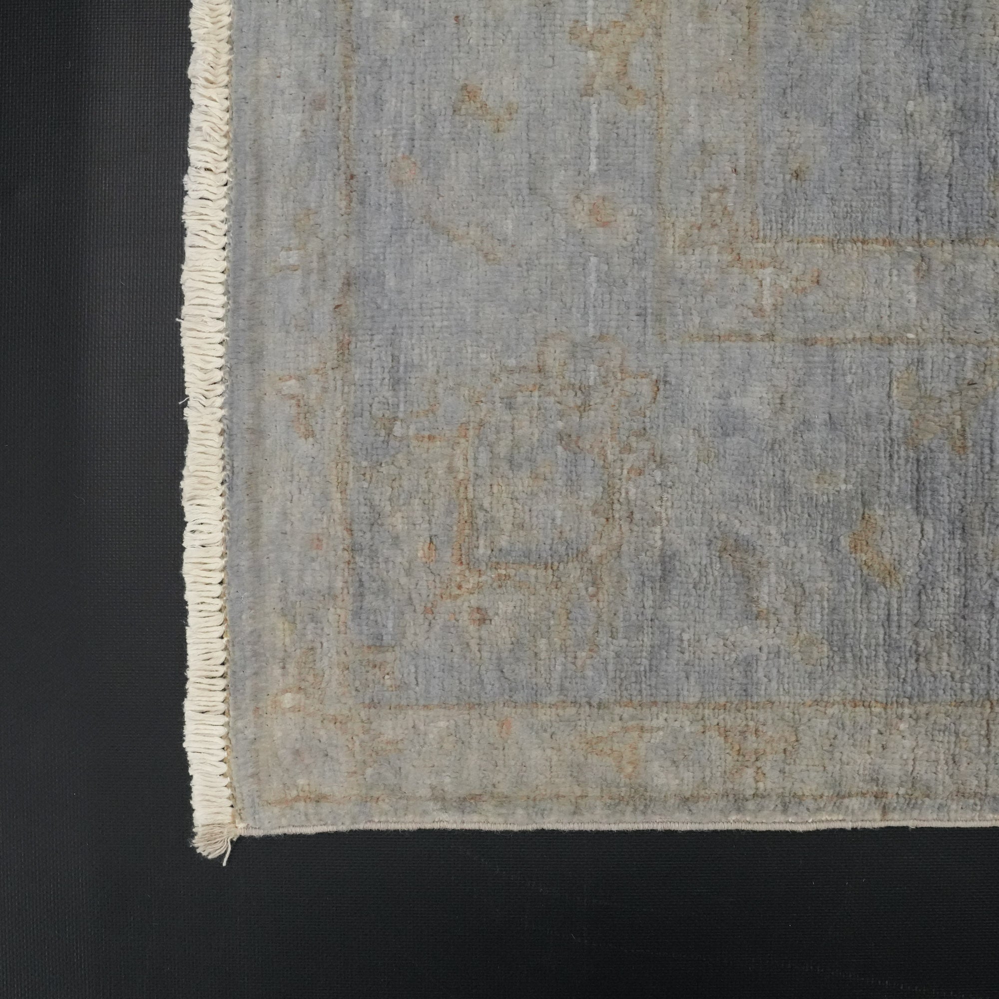 Retro Series Hand-Woven Vintage Patterned Wool Gray Carpet