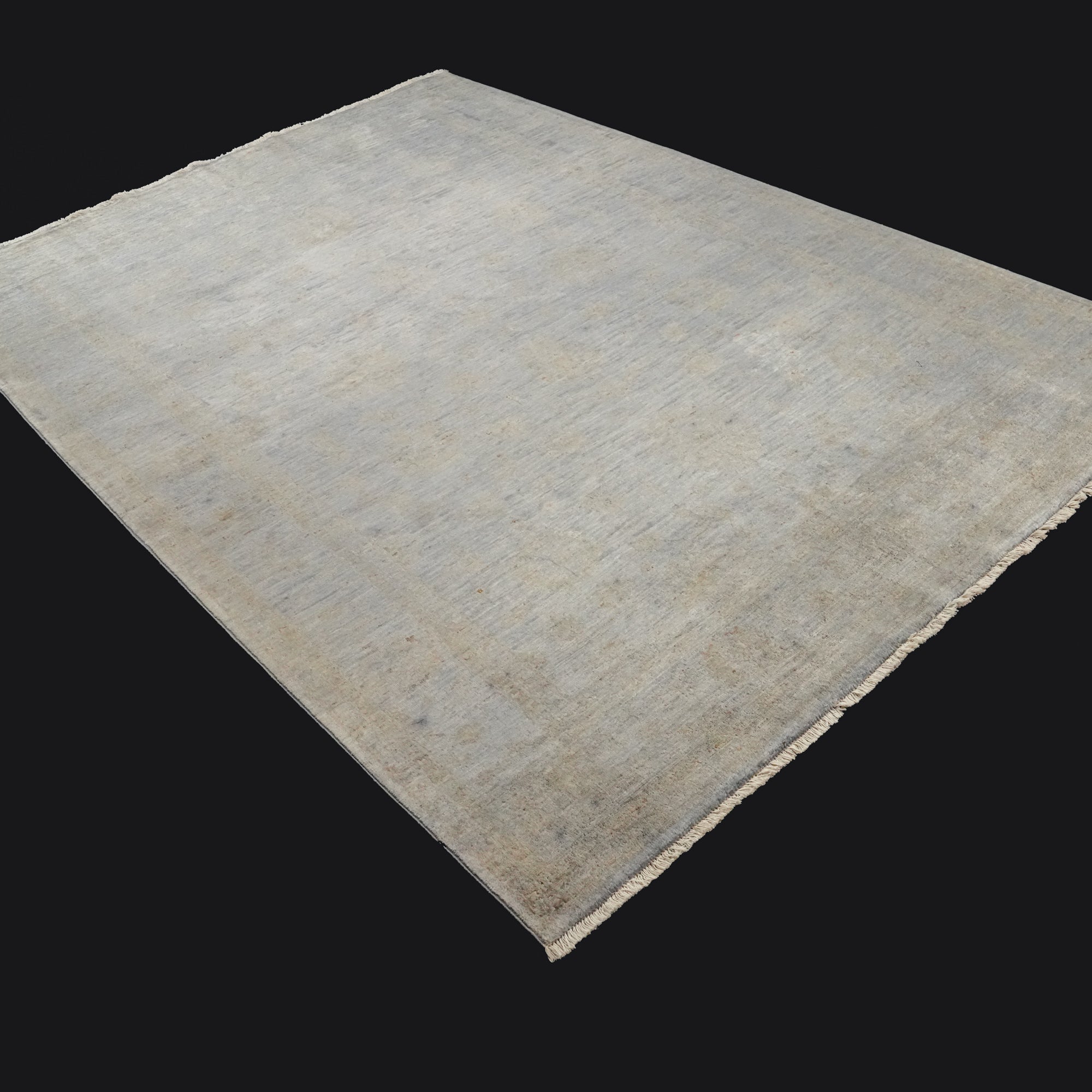 Retro Series Hand-Woven Vintage Patterned Wool Gray Carpet