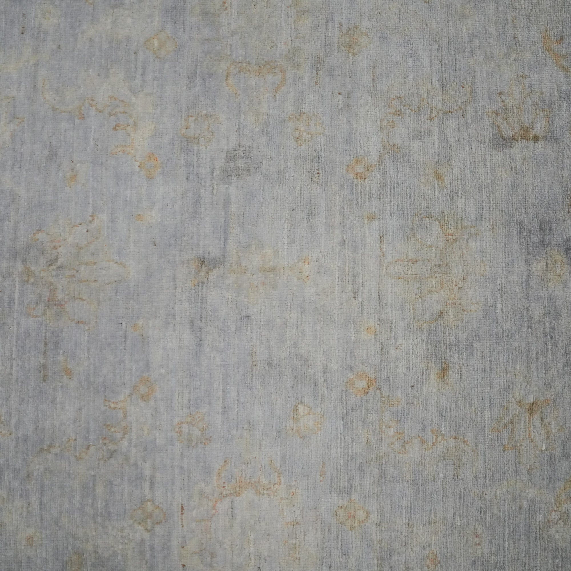 Retro Series Hand-Woven Vintage Patterned Wool Gray Carpet