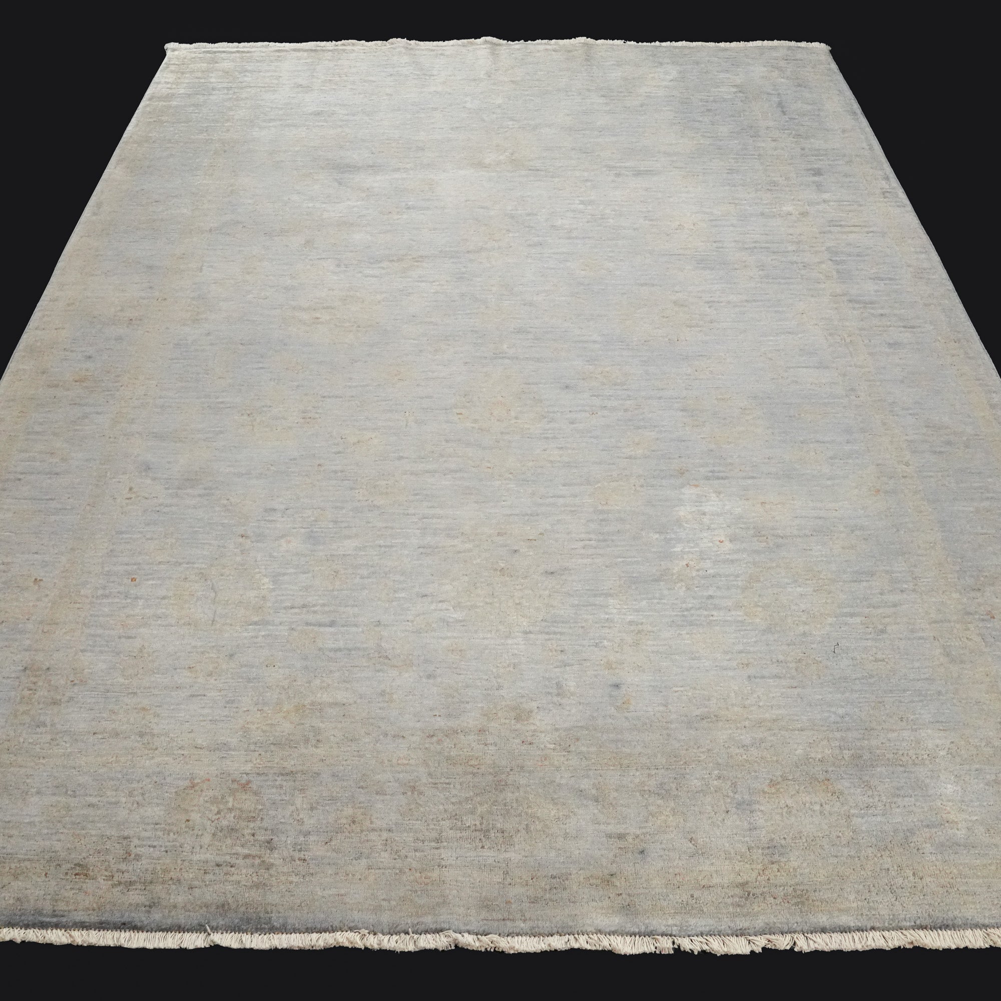 Retro Series Hand-Woven Vintage Patterned Wool Gray Carpet