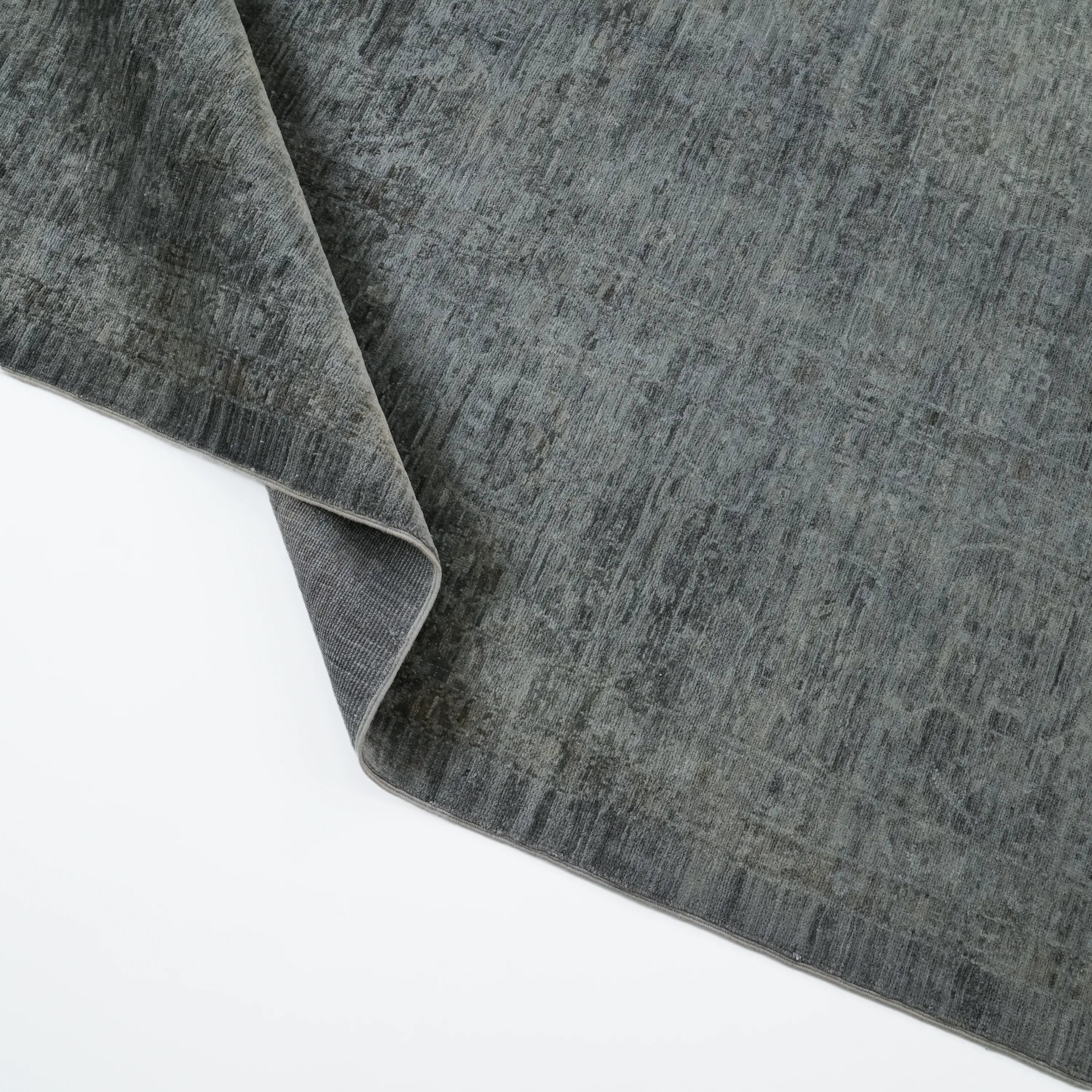 Retro Series Handwoven Vintage Patterned Wool Gray Rug