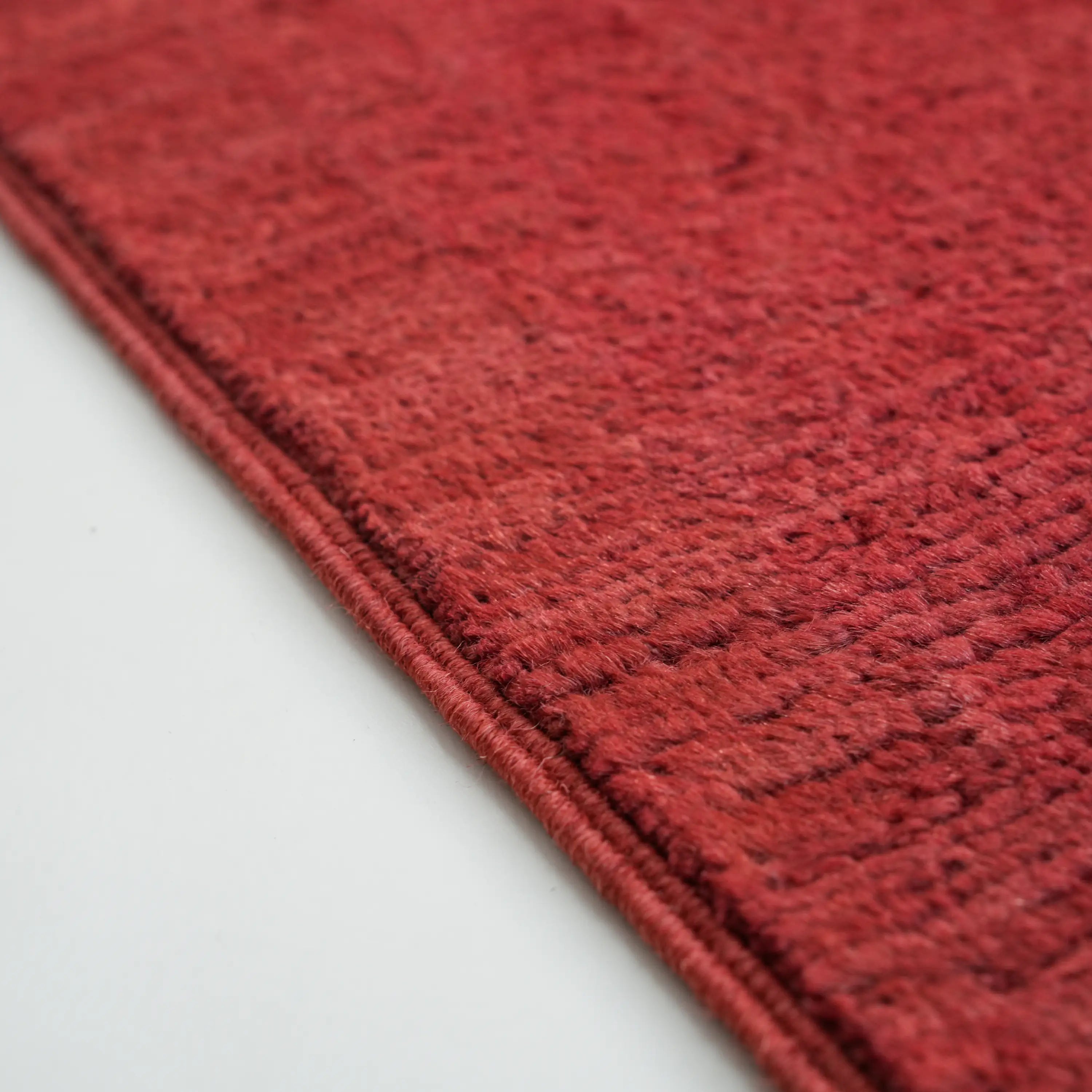 Retro Series Handwoven Vintage Patterned Wool Red Rug