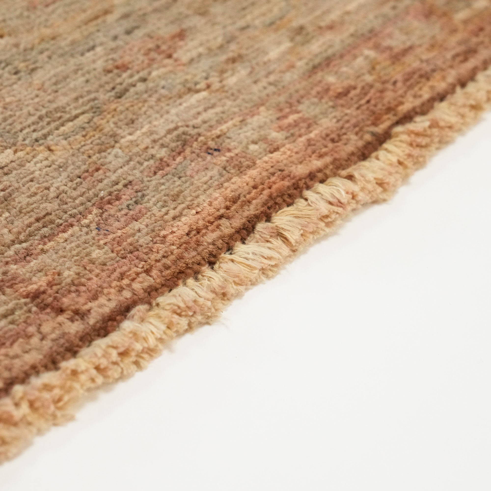 Retro Serisi El Dokuma Yün Vintage Desenli Kahverengi Halı