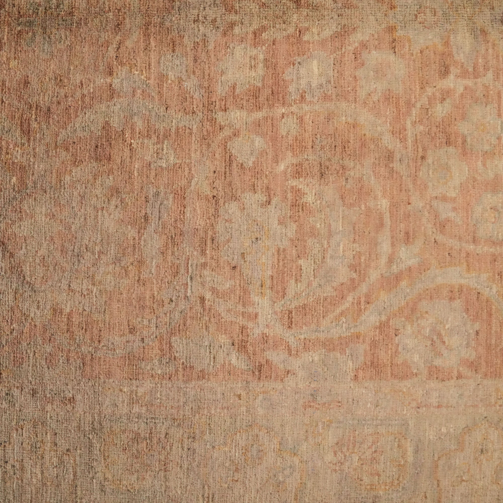 Retro Serisi El Dokuma Yün Vintage Desenli Kahverengi Halı