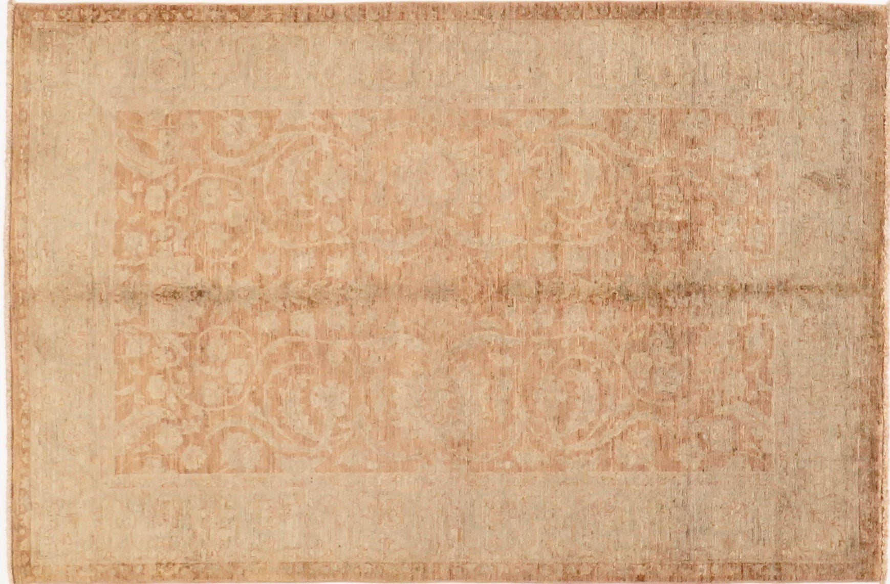 Retro Serisi El Dokuma Yün Vintage Desenli Kahverengi Halı