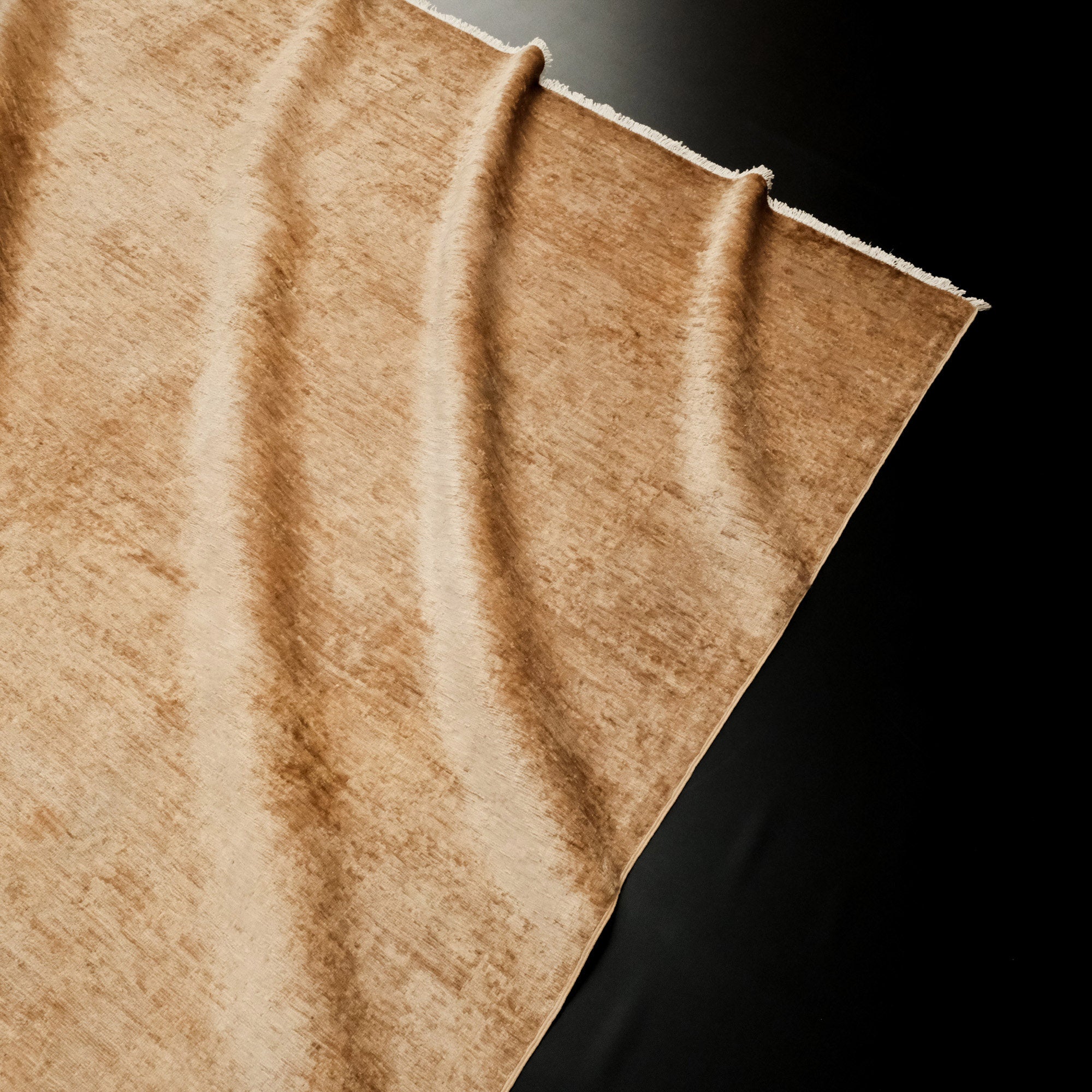 Retro Serisi El Dokuma Vintage Desenli Yün Sarı Halı