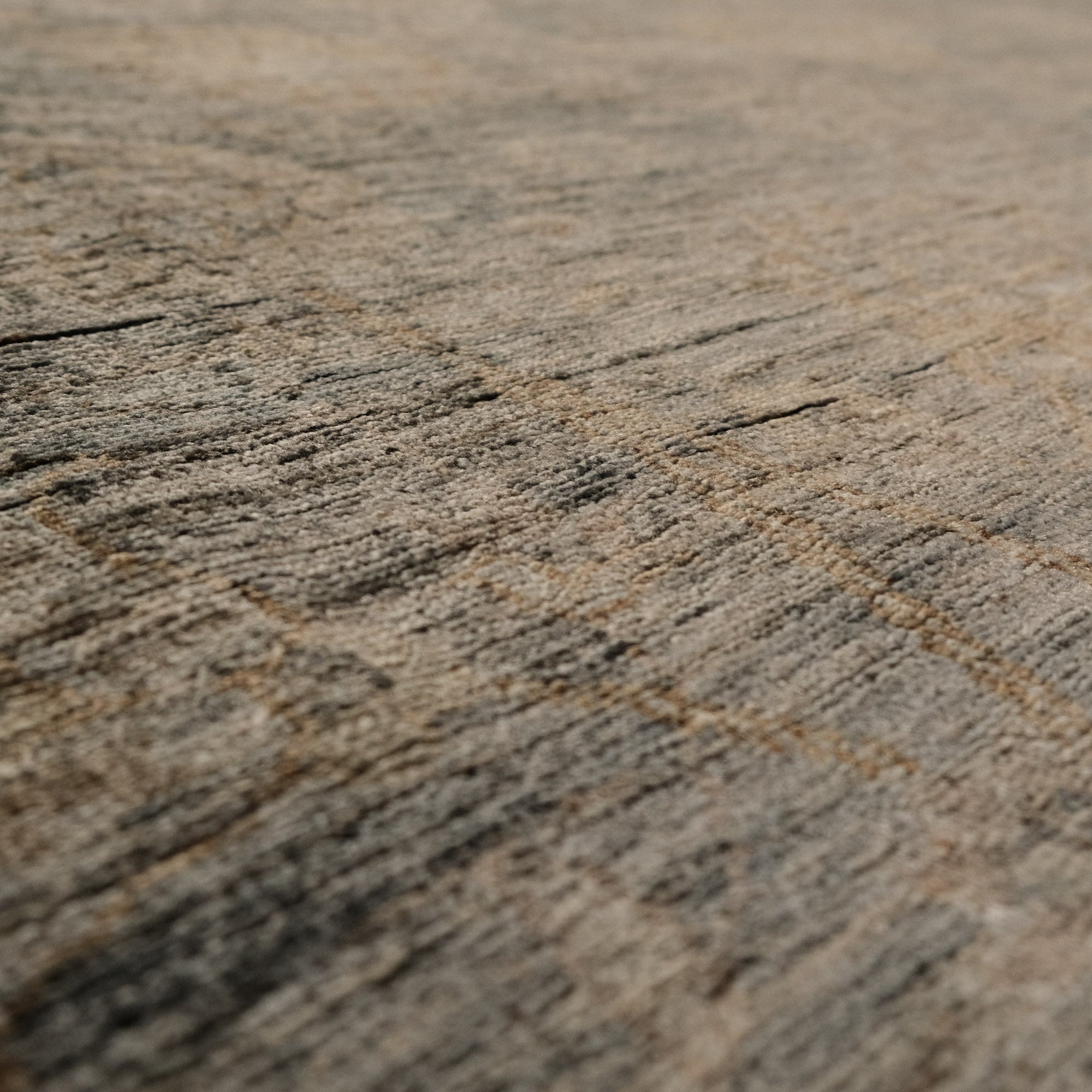 Retro Serisi El Dokuma Vintage Desenli Yün Yeşil Halı