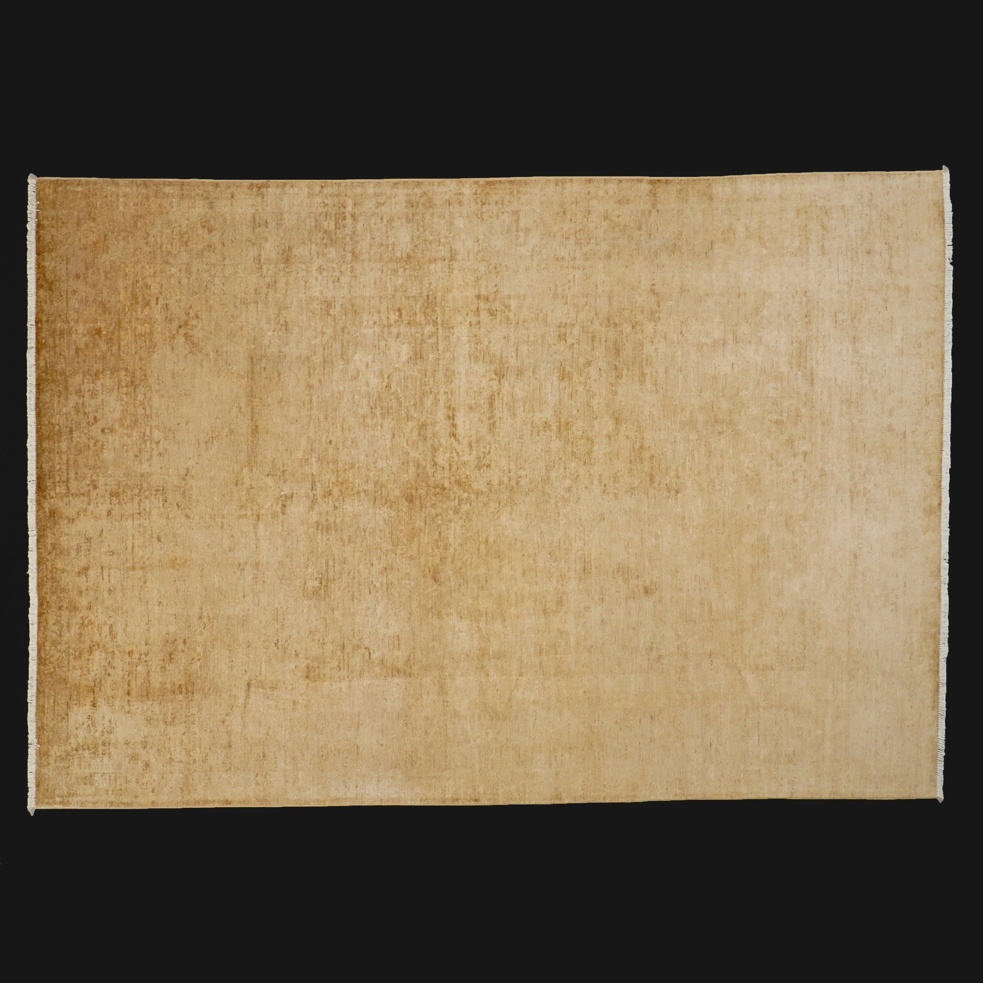 Retro Serisi El Dokuma Vintage Desenli Yün Sarı Halı